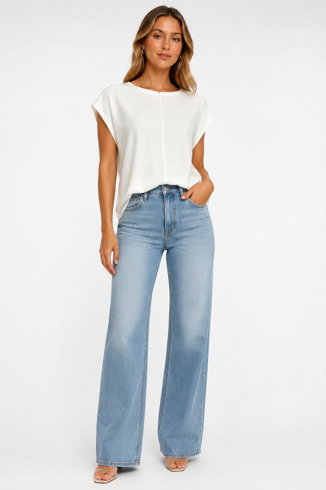 Blusa Tricôt D Bell Outlet Fashion Muscle Tee Branco