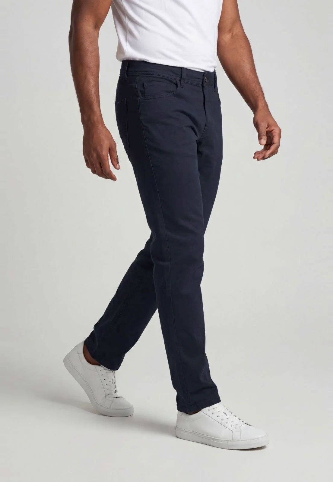 Calça Masculina Dudalina Reta Algodão Azul Marinho