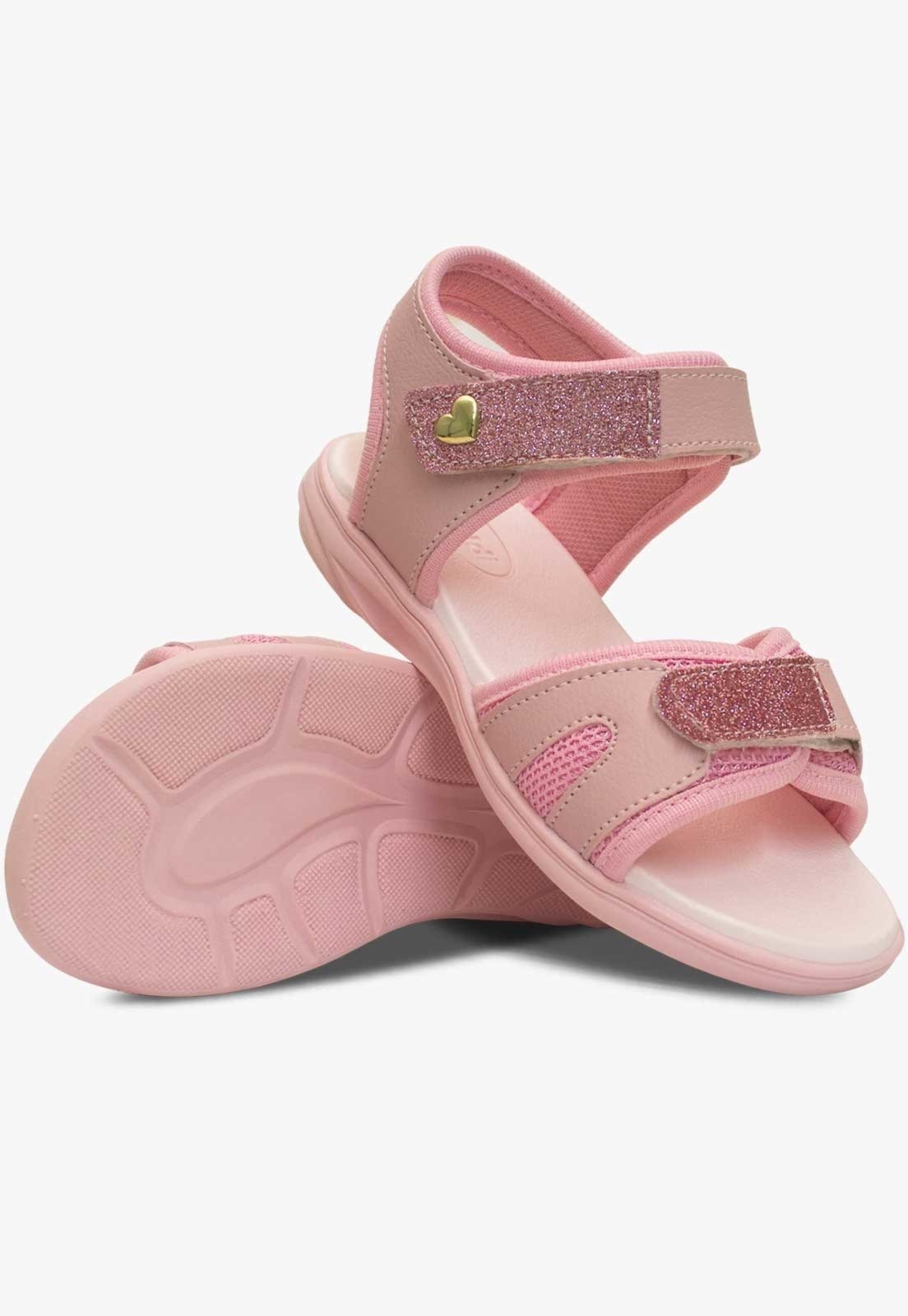 Vista 3 Infantil - Sandália Papete Casual Pópidi Menina rosa Pópidí rosa