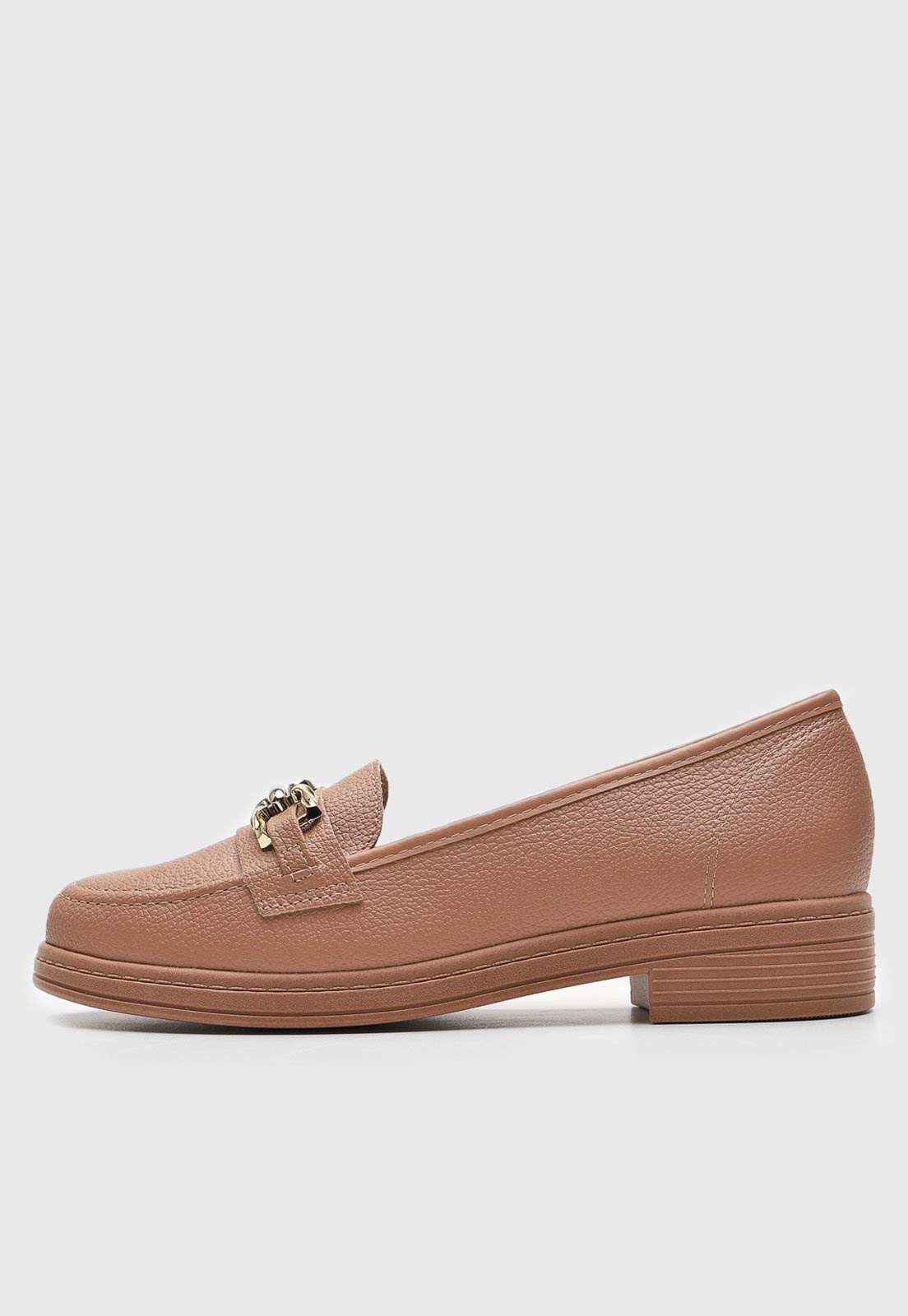 Mocassim Beira Rio Fivela Nude
