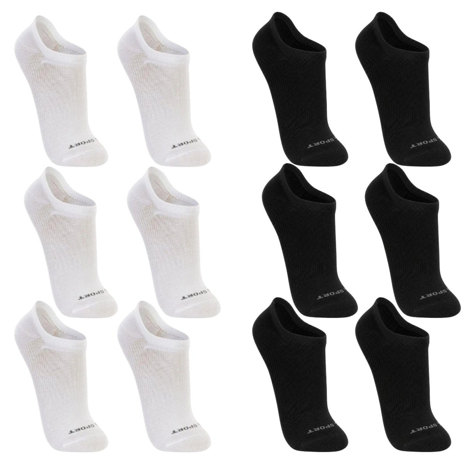 Kit 6 Pares Meias Lupo Masculinas Cano Curto e Invisível Confortáveis
