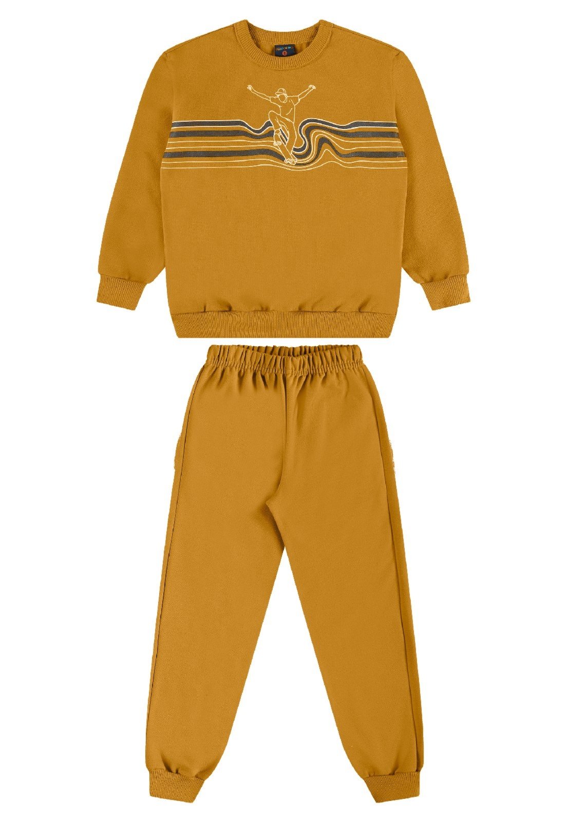 Vista 2 Infantil - Conjunto em Moletinho Guloseima marrom GULOSEIMA marrom