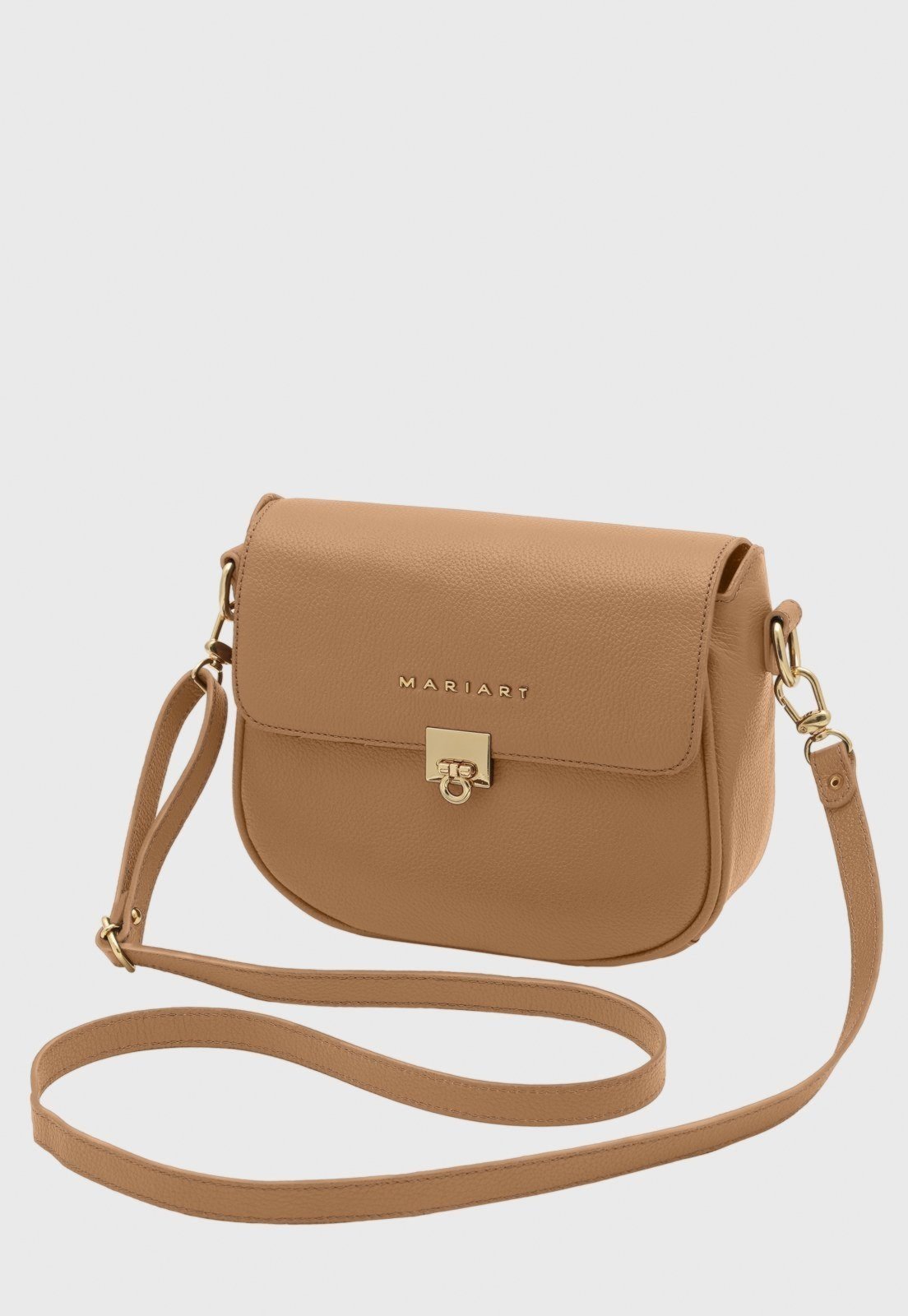 Bolsa de Couro Transversal Mariart Turmalina Macadâmia