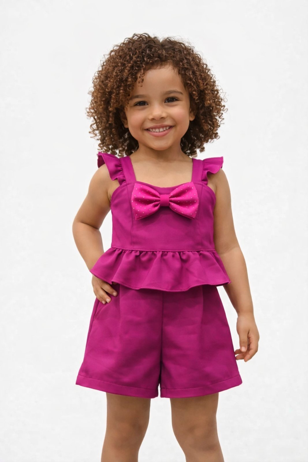Infantil - Conjunto D Bell Outlet Fashion Babado Pink