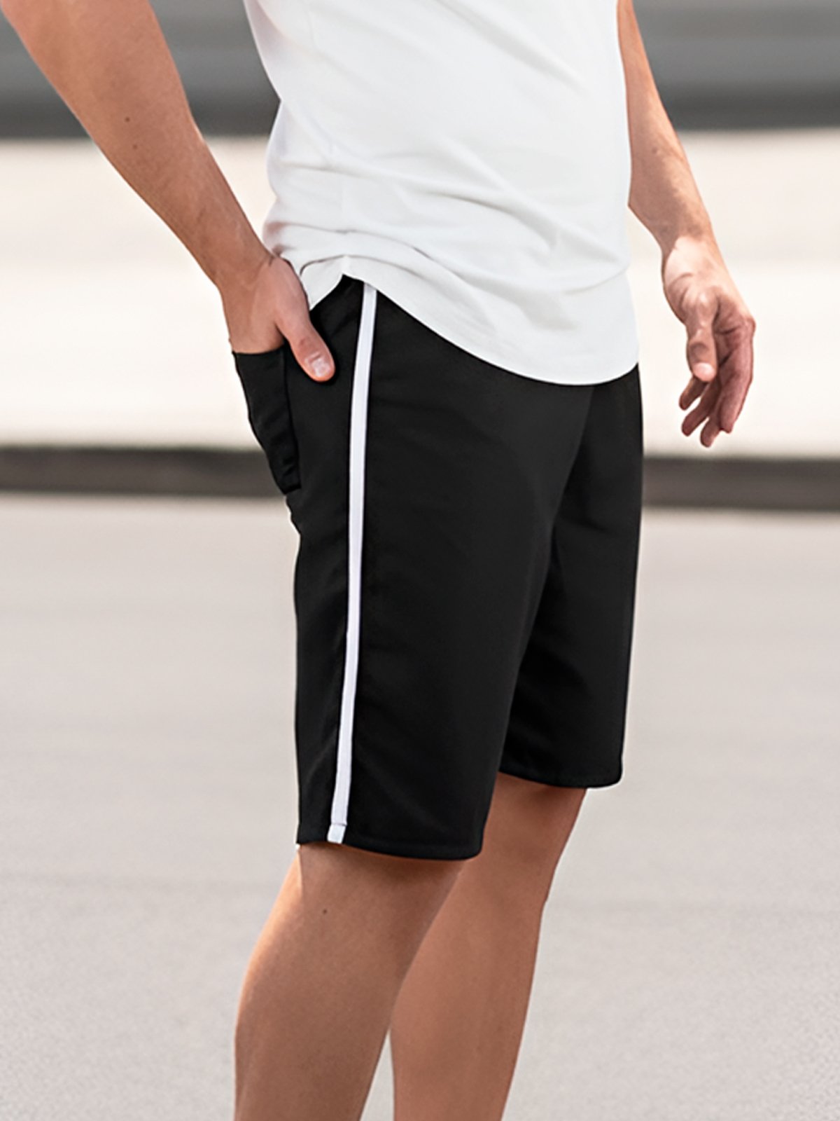 Bermuda Masculina Listra Lateral Frent's Short Tactel Academia Treino