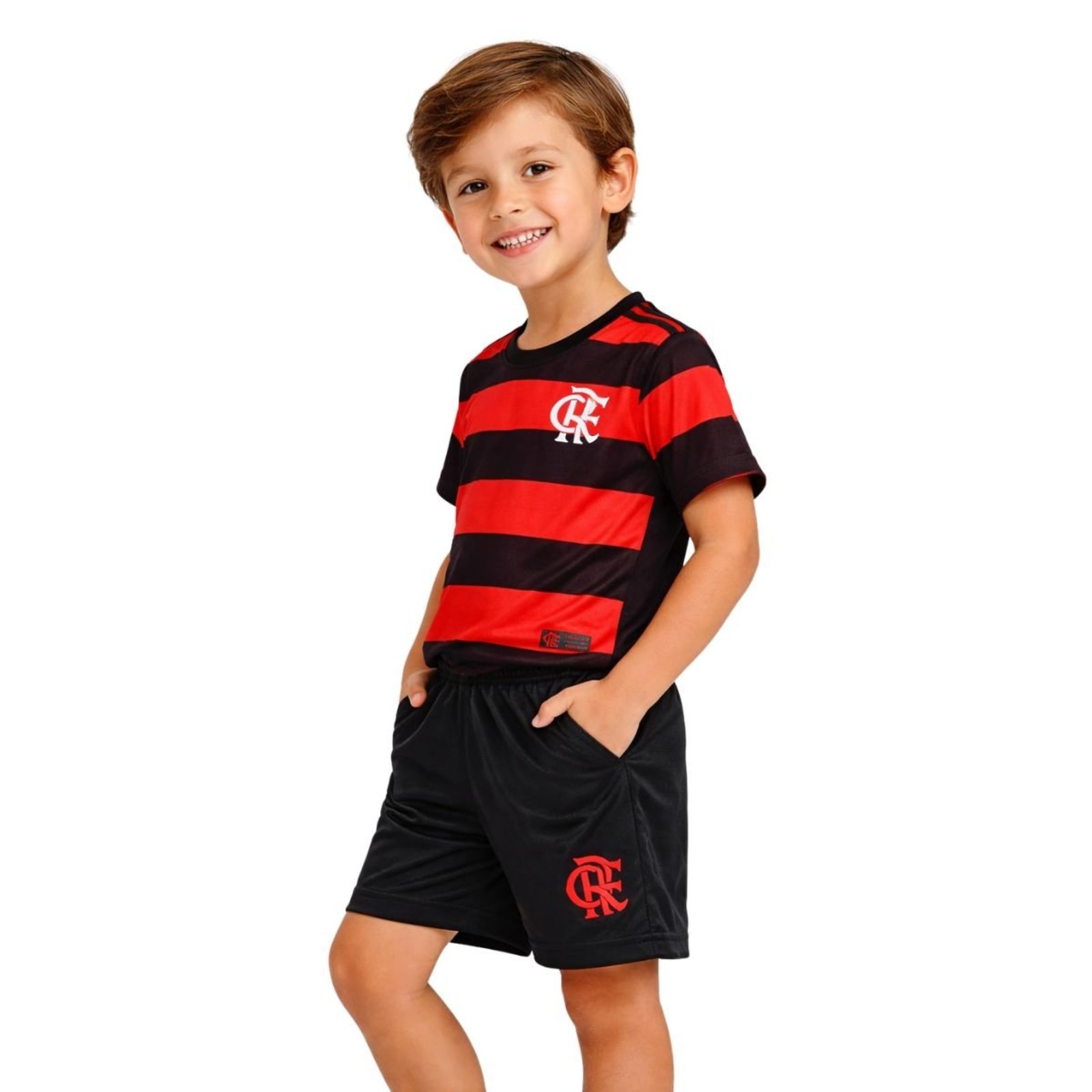 Conjunto Flamengo Preto e Vermelho