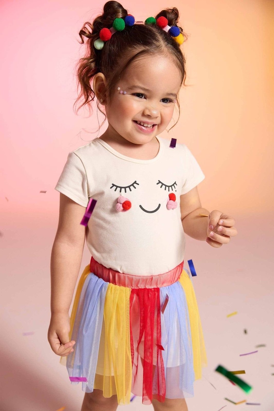 Infantil - Conjunto Menina Fantasia Tutu Elian Bege
