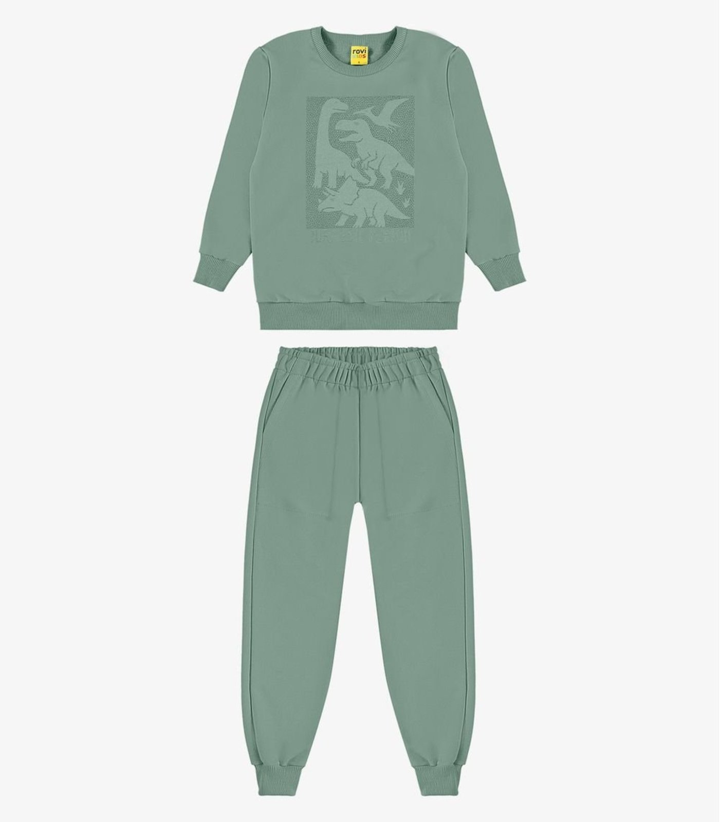 Infantil - Conjunto Moletom Blusão e Calça Rovi Verde