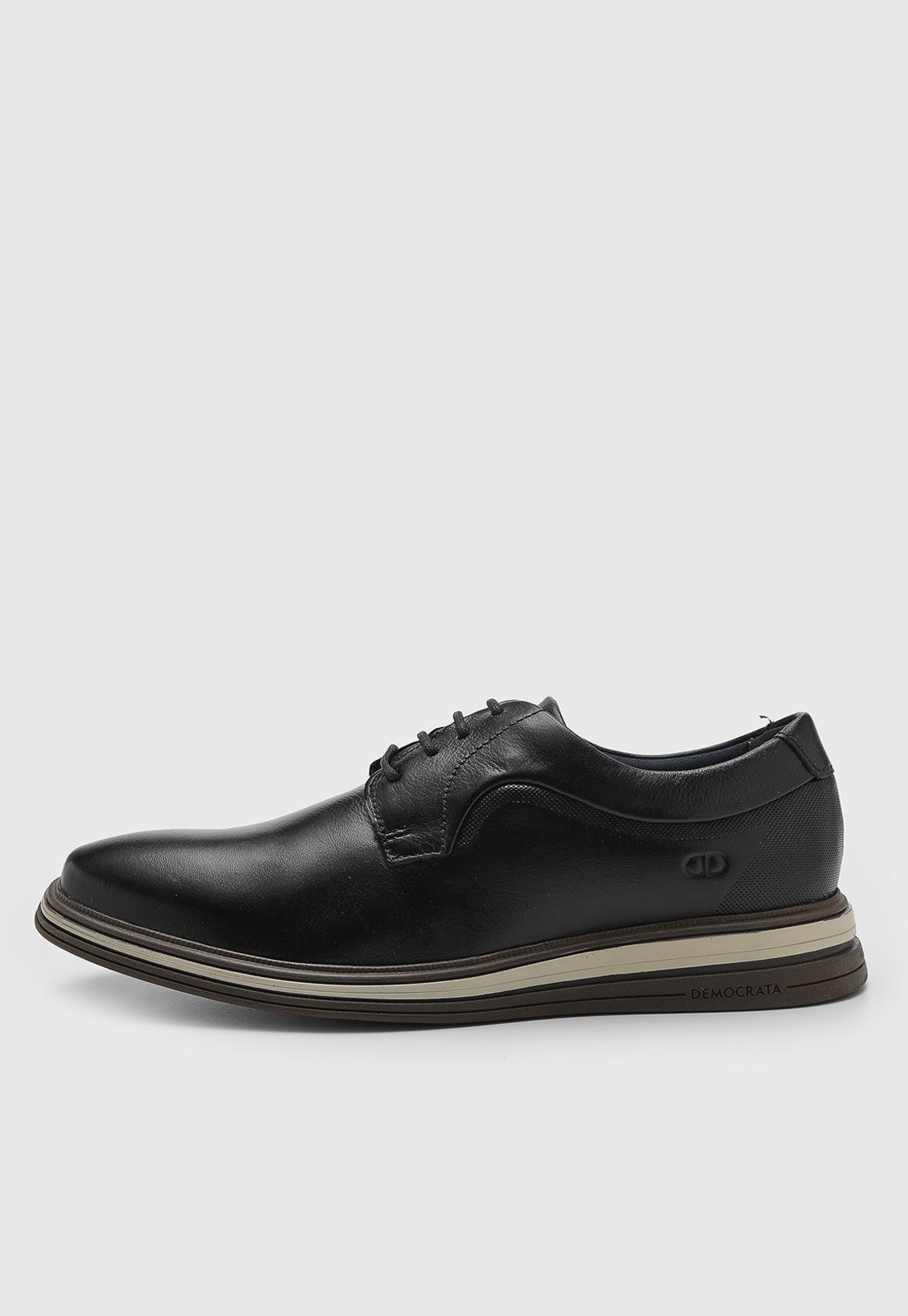 Sapato de Couro Masculino Democrata Dune Hi Soft Preto
