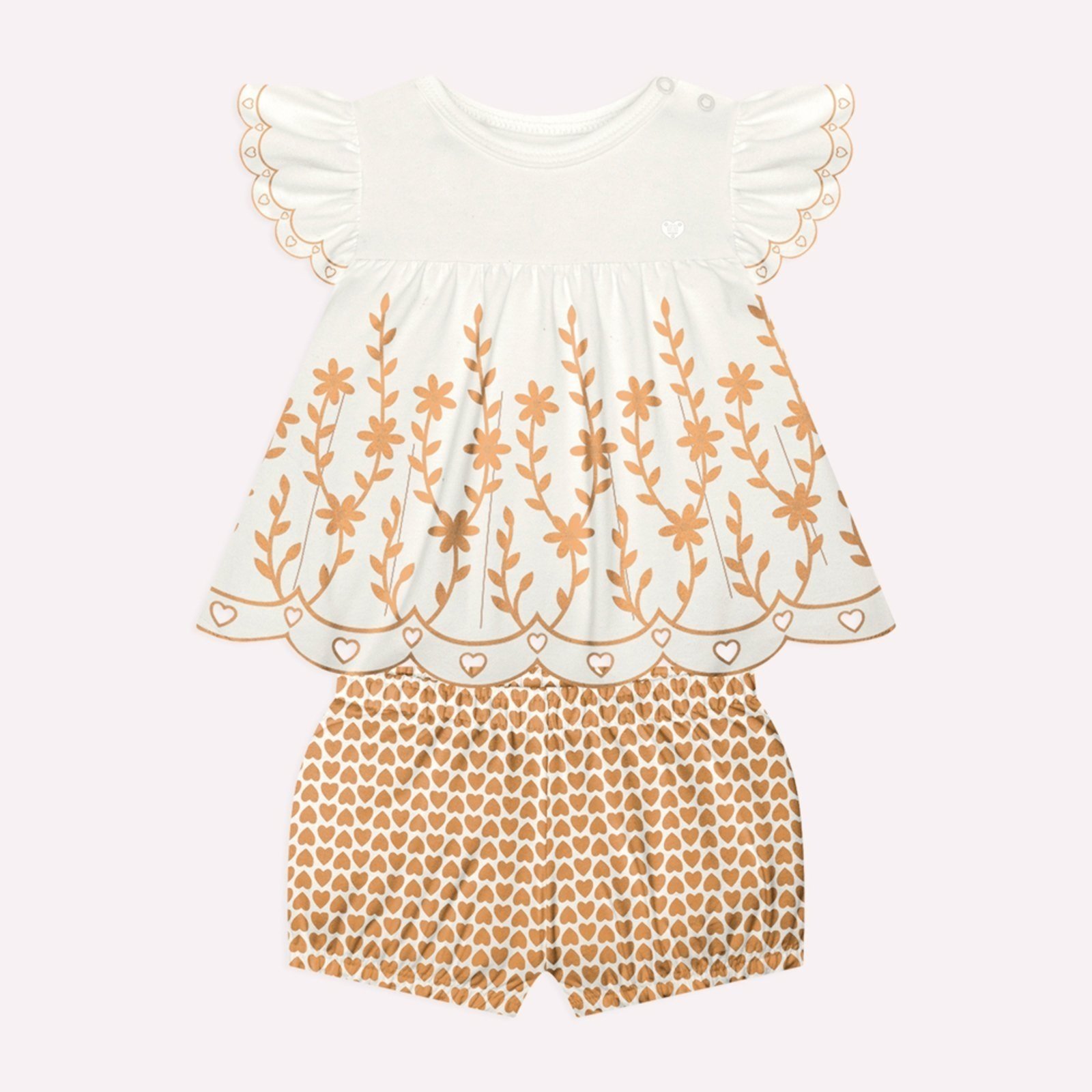 Infantil - Conjunto Menina Flores Milon