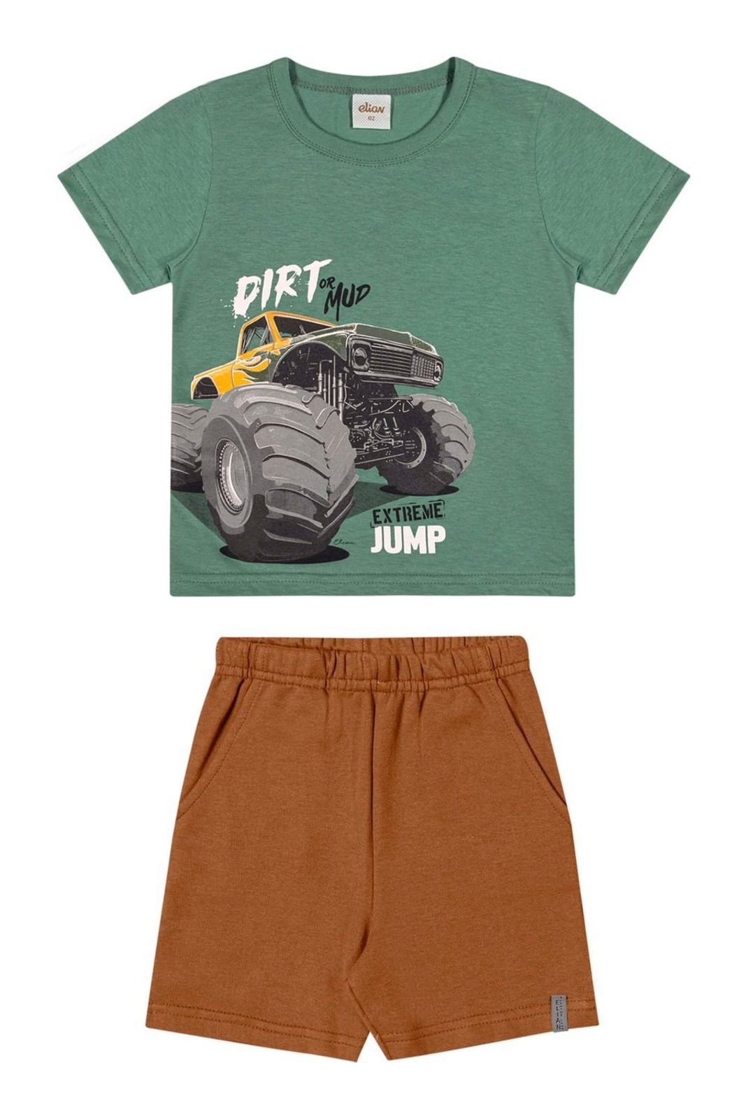 Infantil - Conjunto Menino Monster Truck Elian Verde