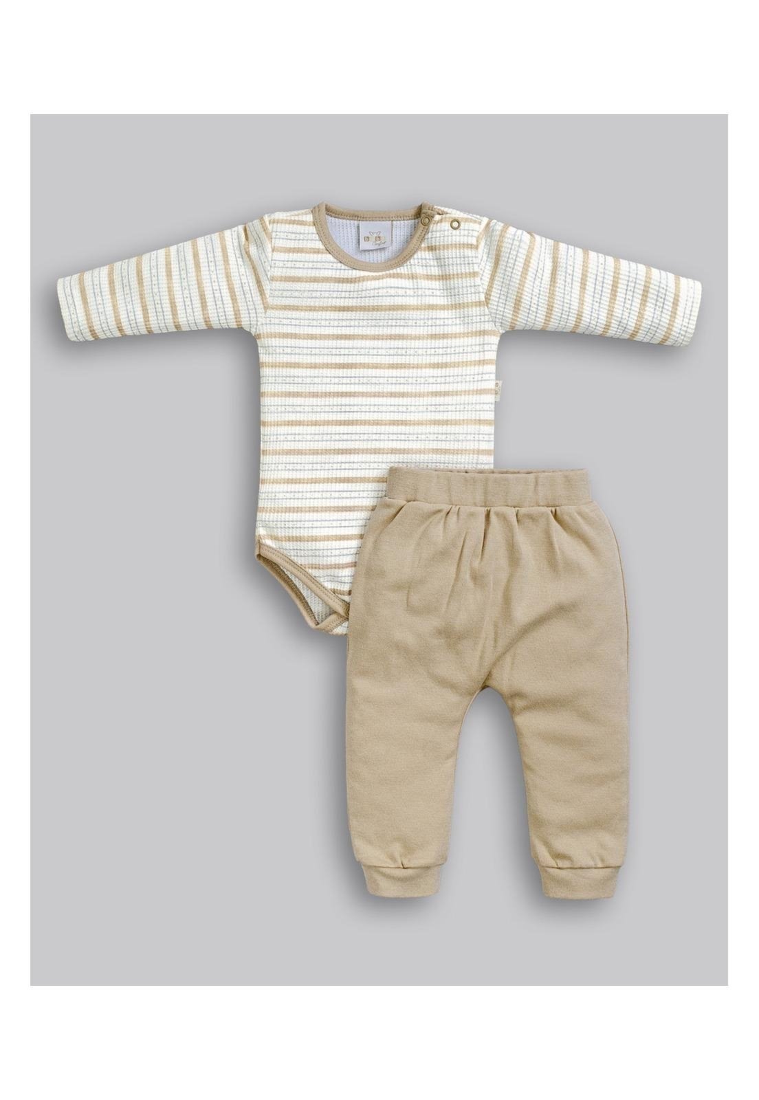 Infantil - Conjunto Menino Bege Anjos Baby G Bege