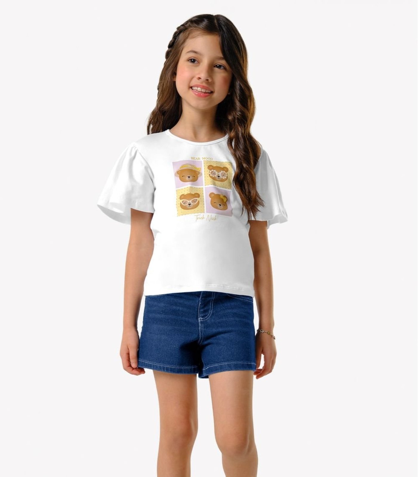Infantil - Conjunto Blusa Com Shorts Trick Nick Branco