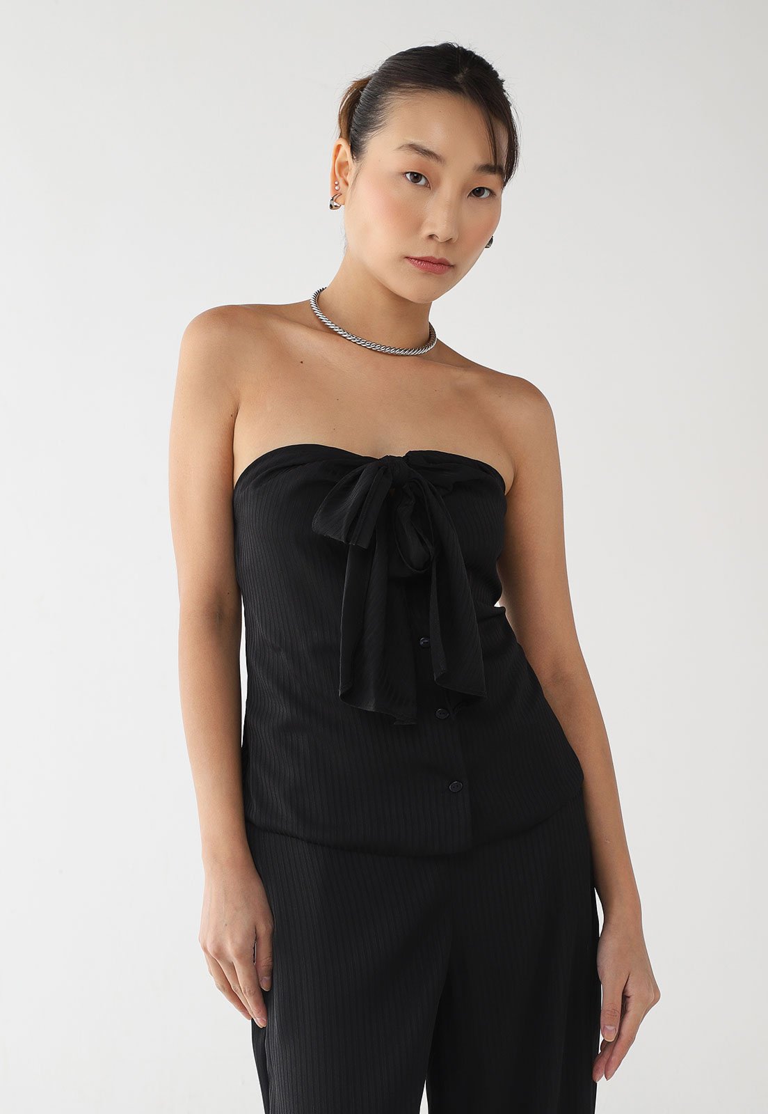 Blusa Feminina Lez a Lez Lívia sem Alça Preta