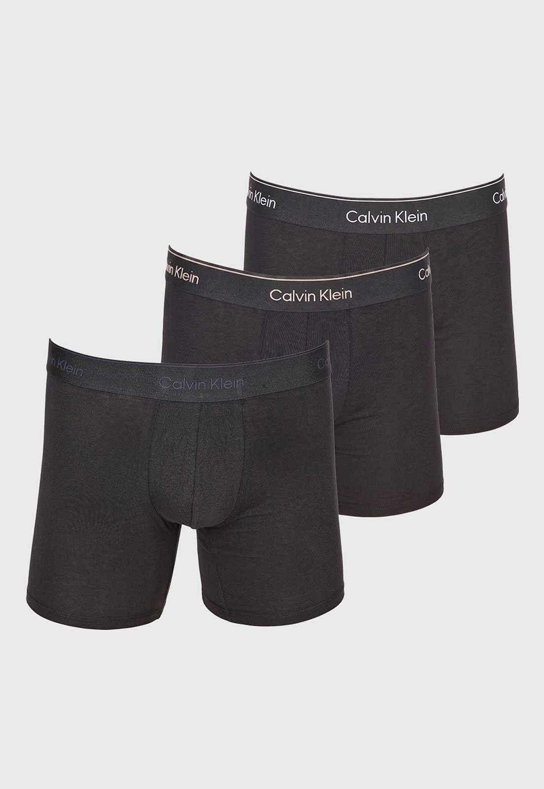 Kit 3 Cuecas Boxer Masculina Calvin Klein Underwear Preta