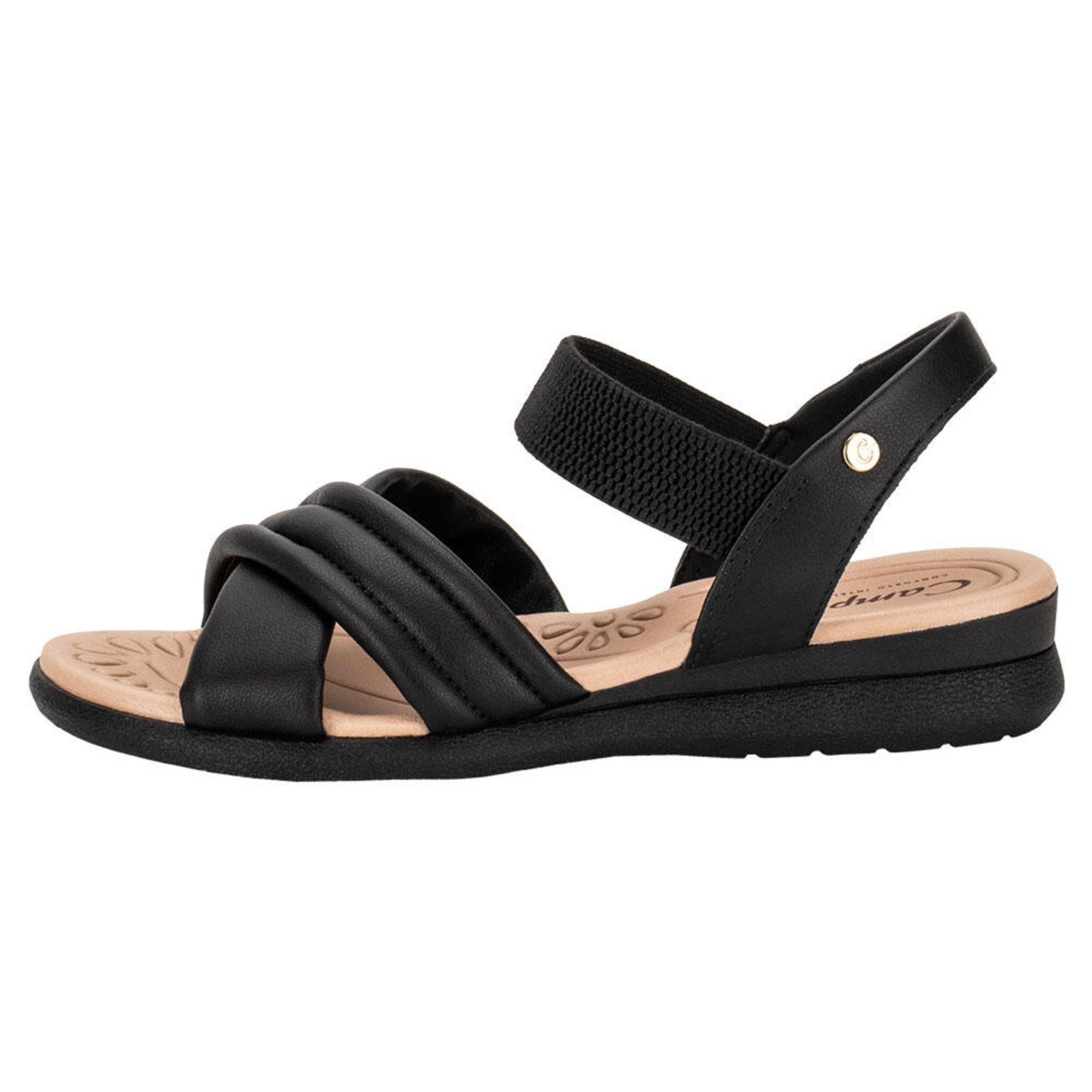 Vista 3 Sandália Feminina Anabela Campesi Cp641 A0640641 preto Campesi preto