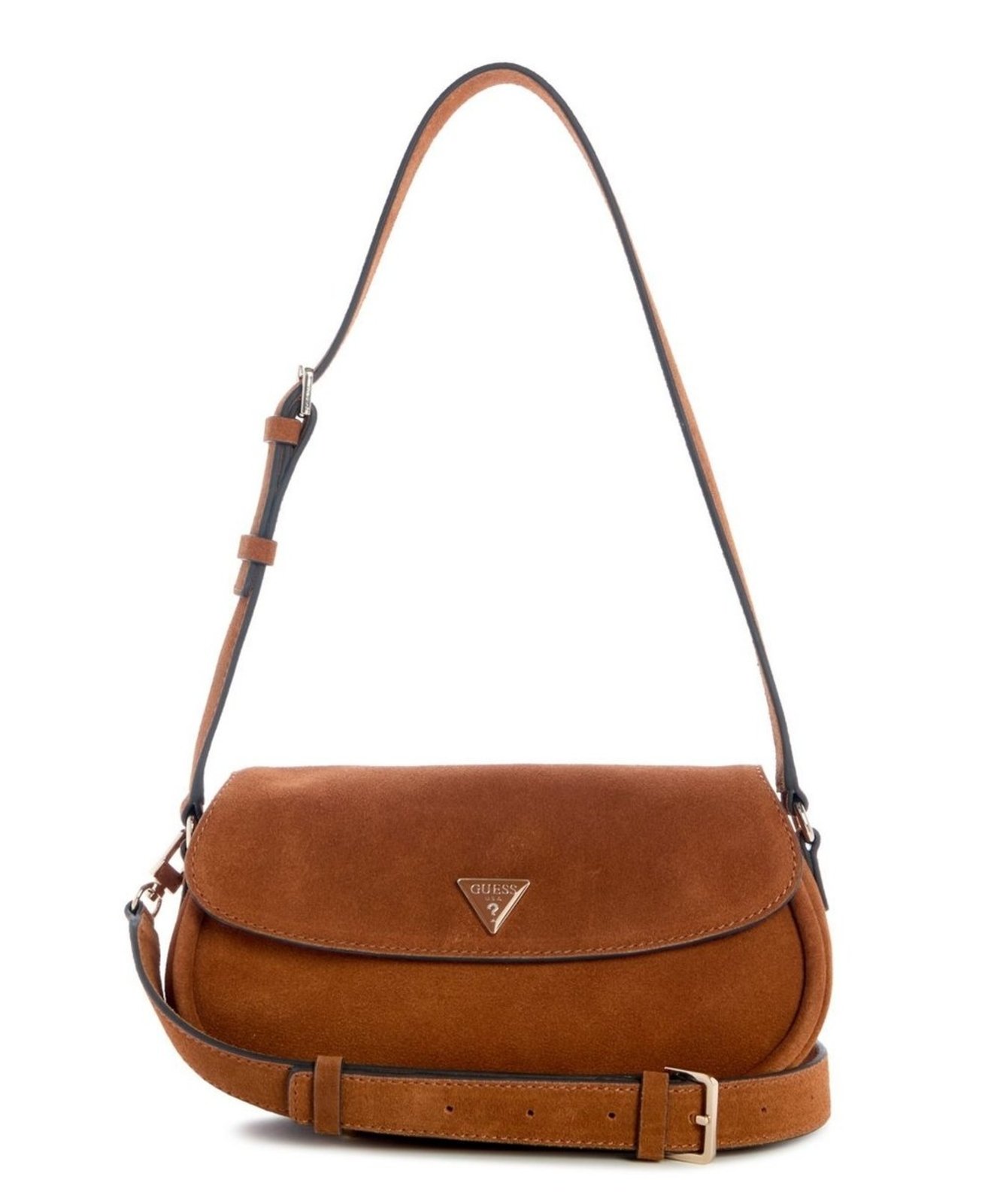 Bolsa Guess Danya Flap Shoulder Marrom