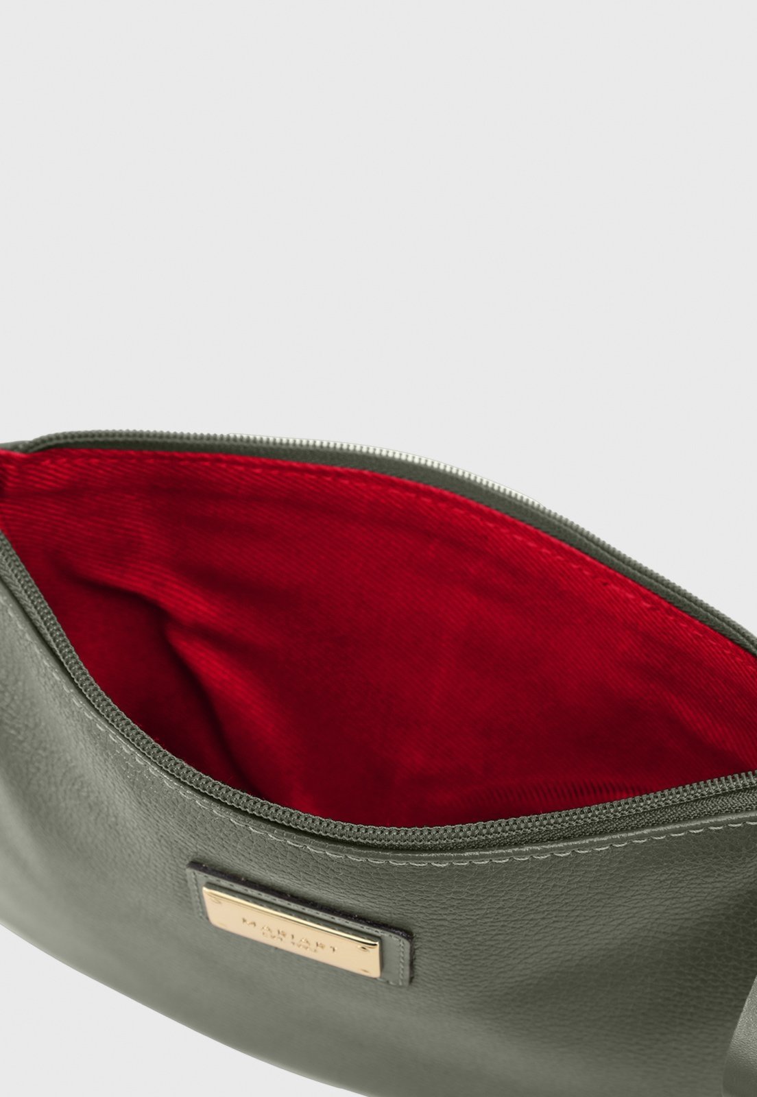 Vista 3 Bolsa Transversal de Couro Mariart 199MRT Army verde militar Mariart verde militar