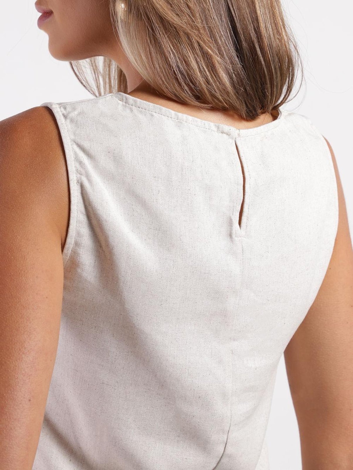 Vista 3 Blusa Cropped Autentique Feminino NATURAL bege natural Autentique bege natural
