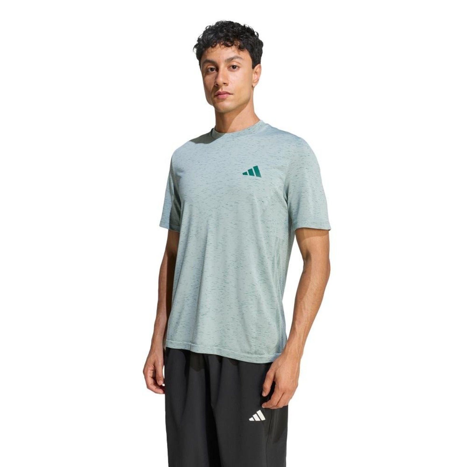 Camiseta Sem Costura Workout Essentials adidas Performance Verde