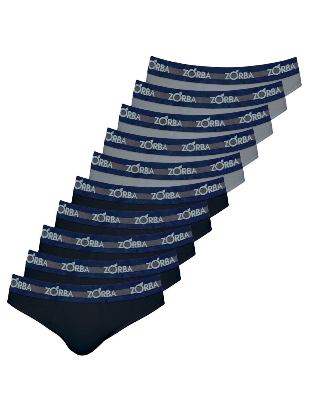 Kit com 10 Cuecas Slip Zorba 0764 Preto