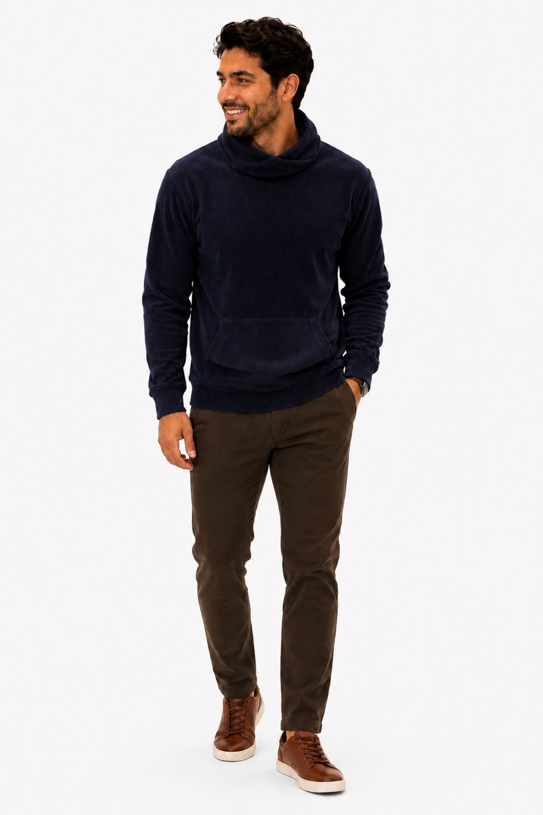 Moletom Masculino D Bell Outlet Fashion Gola Boba Azul Marinho