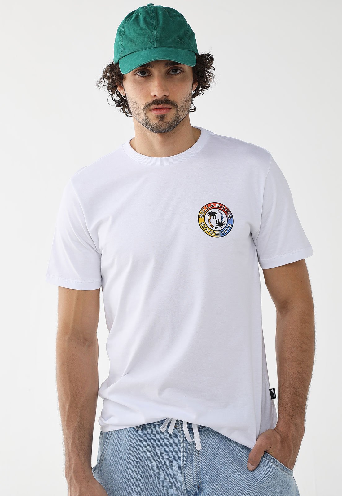 Camiseta Billabong Reta Logo Branca