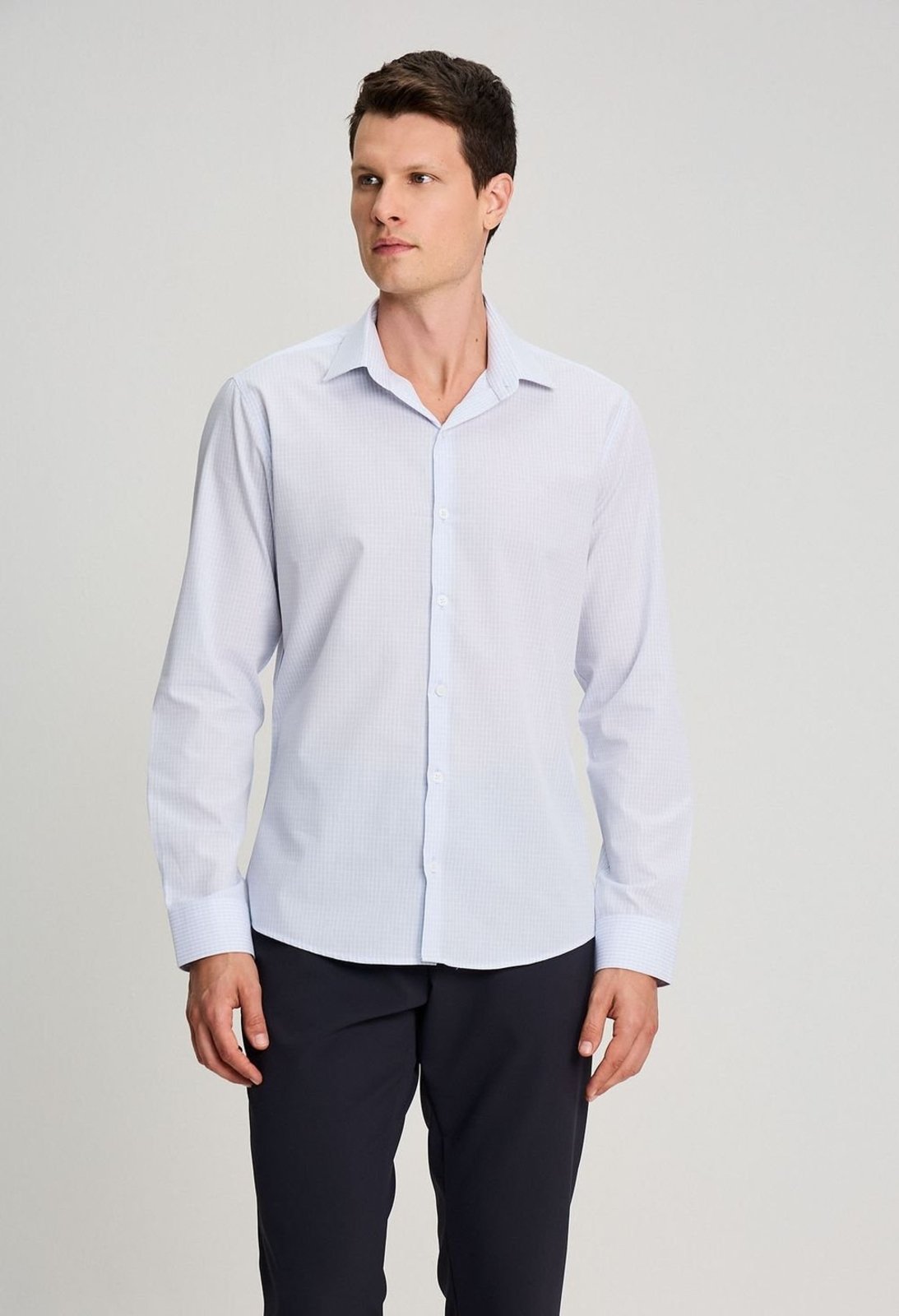 CAMISA DOCTHOS SLIM MANGA LONGA REPELENTE A LIQUIDO MICRO XADREZ CAMISA DOCTHOS SLIM MANGA LONGA REPELENTE A LIQUIDO MICRO XADREZ 001 BRANCO GG