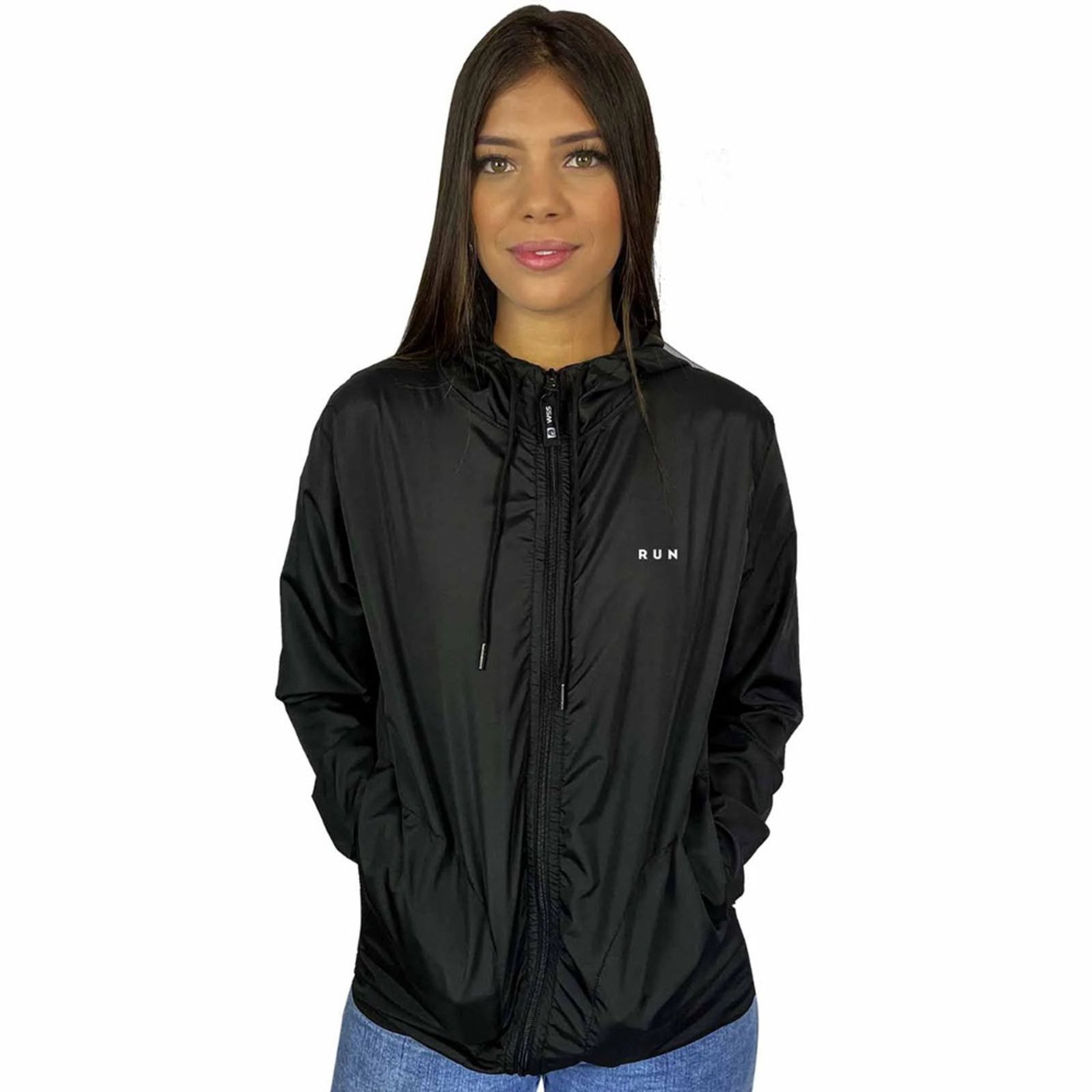 Jaqueta Corta Vento Feminino Preto WSS Run II