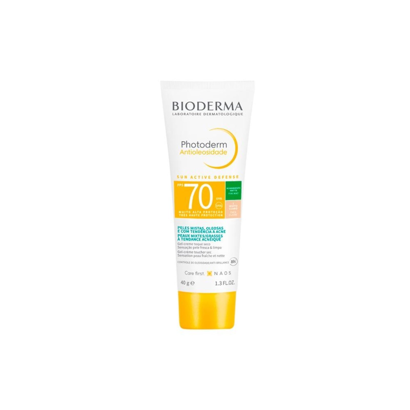 Vista 2 Bioderma Photoderm Fps70 Muito Claro Prot Solar Facial 40g incolor BIODERMA incolor