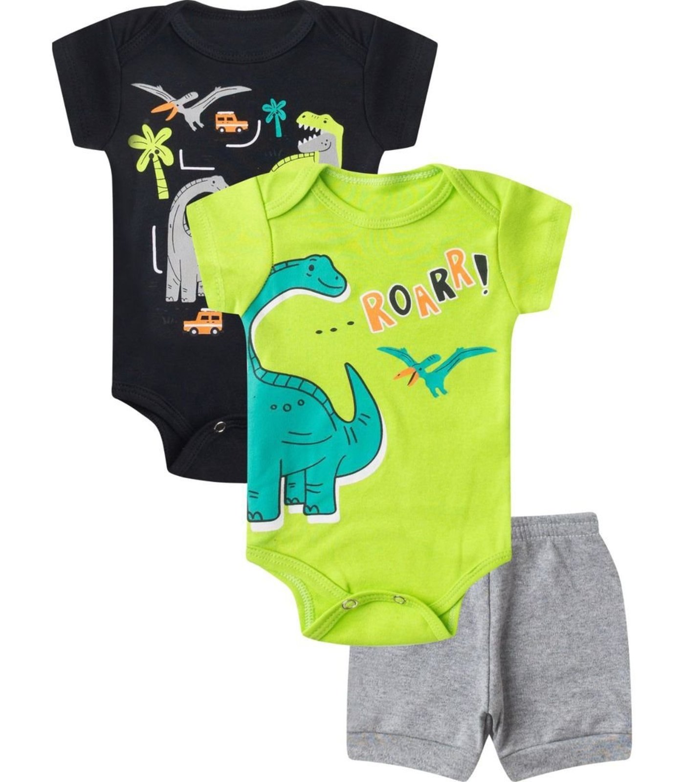 Infantil – Kit Body Curto 3 Peças Select Preto