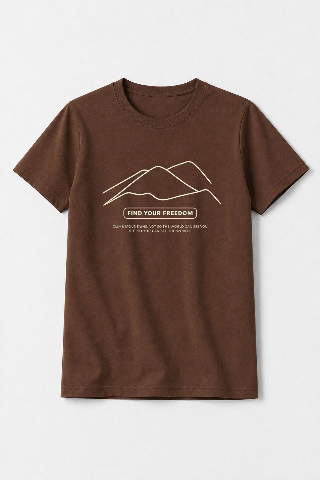 Infantil - Camiseta Masculina Algodão Find Your Freedom Marrom - Babei no Look