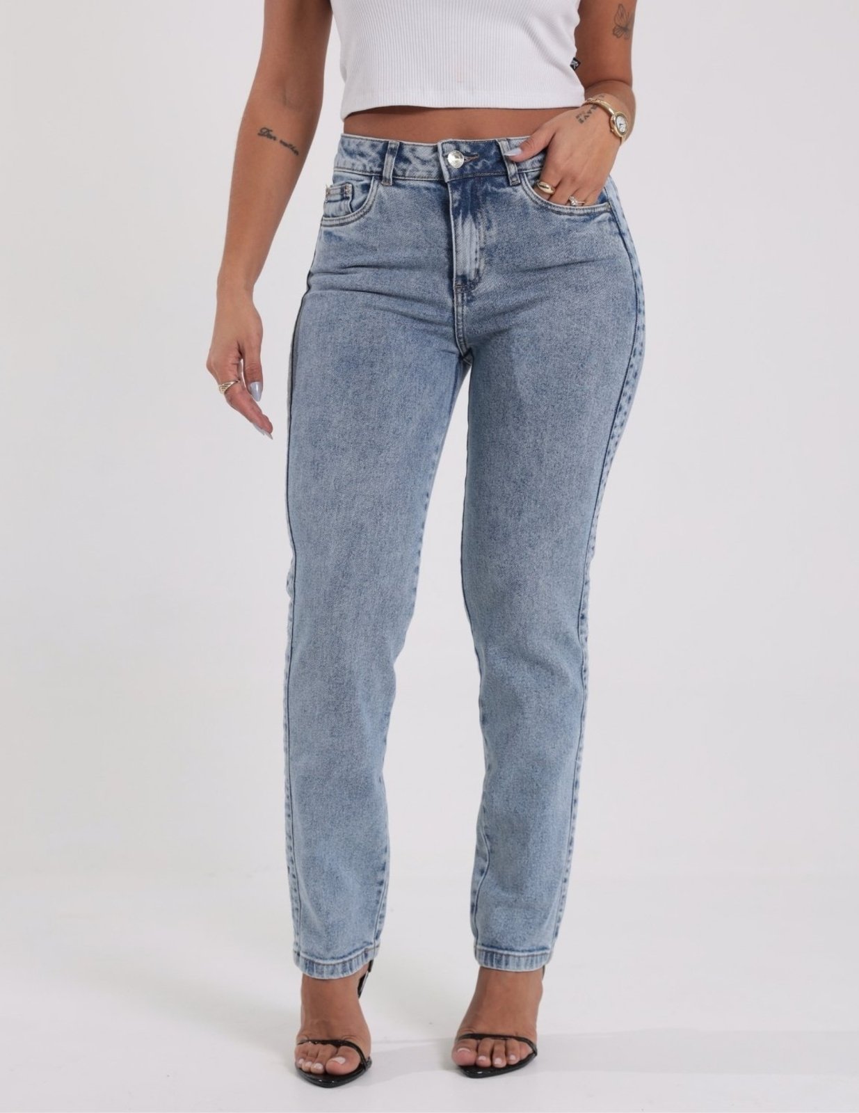 Calça Feminina Reta Jeans Com Recorte Revanche-CA.FEM.00598