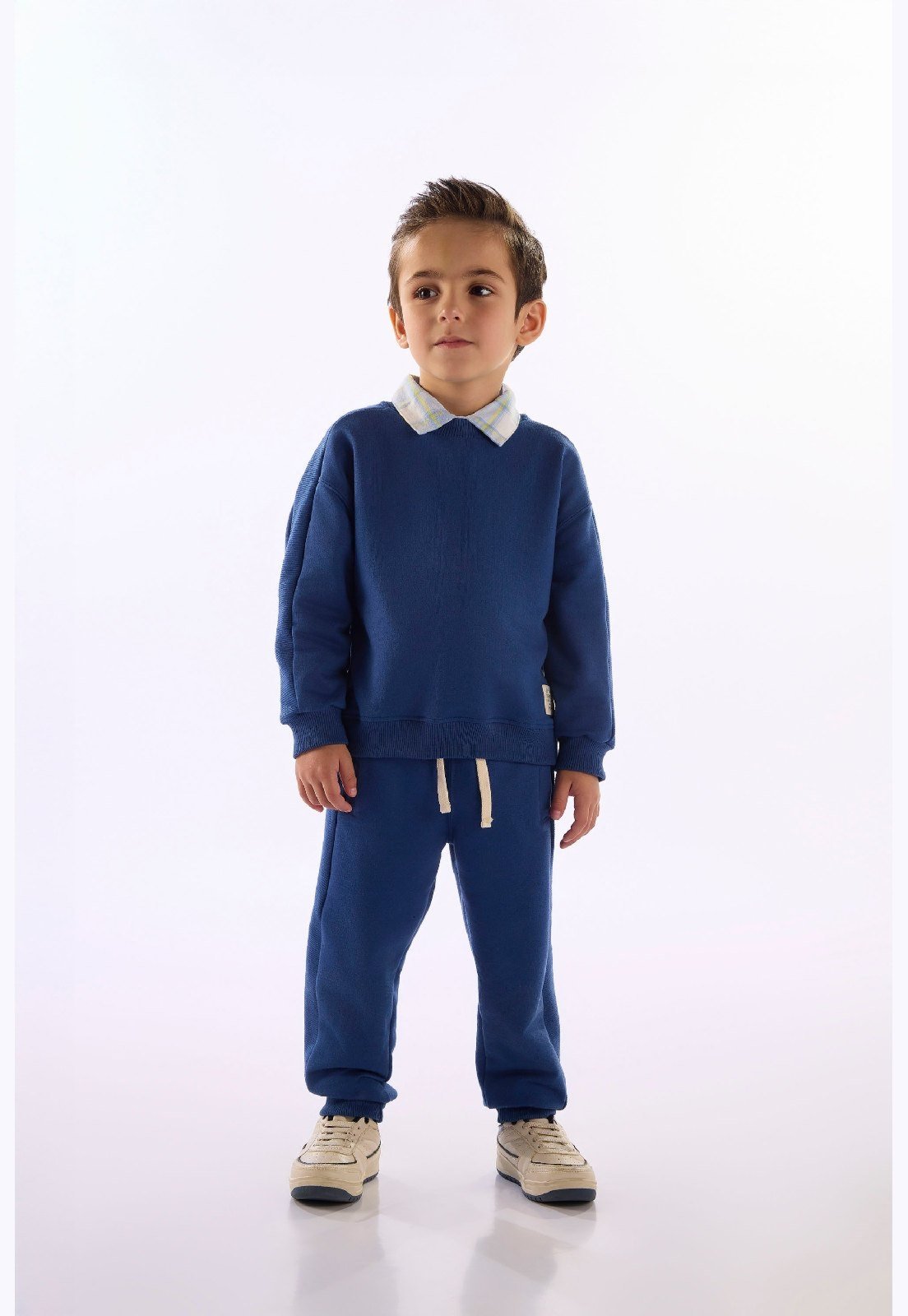 Infantil - Conjunto Moletom Sem Felpa Up Baby Bege