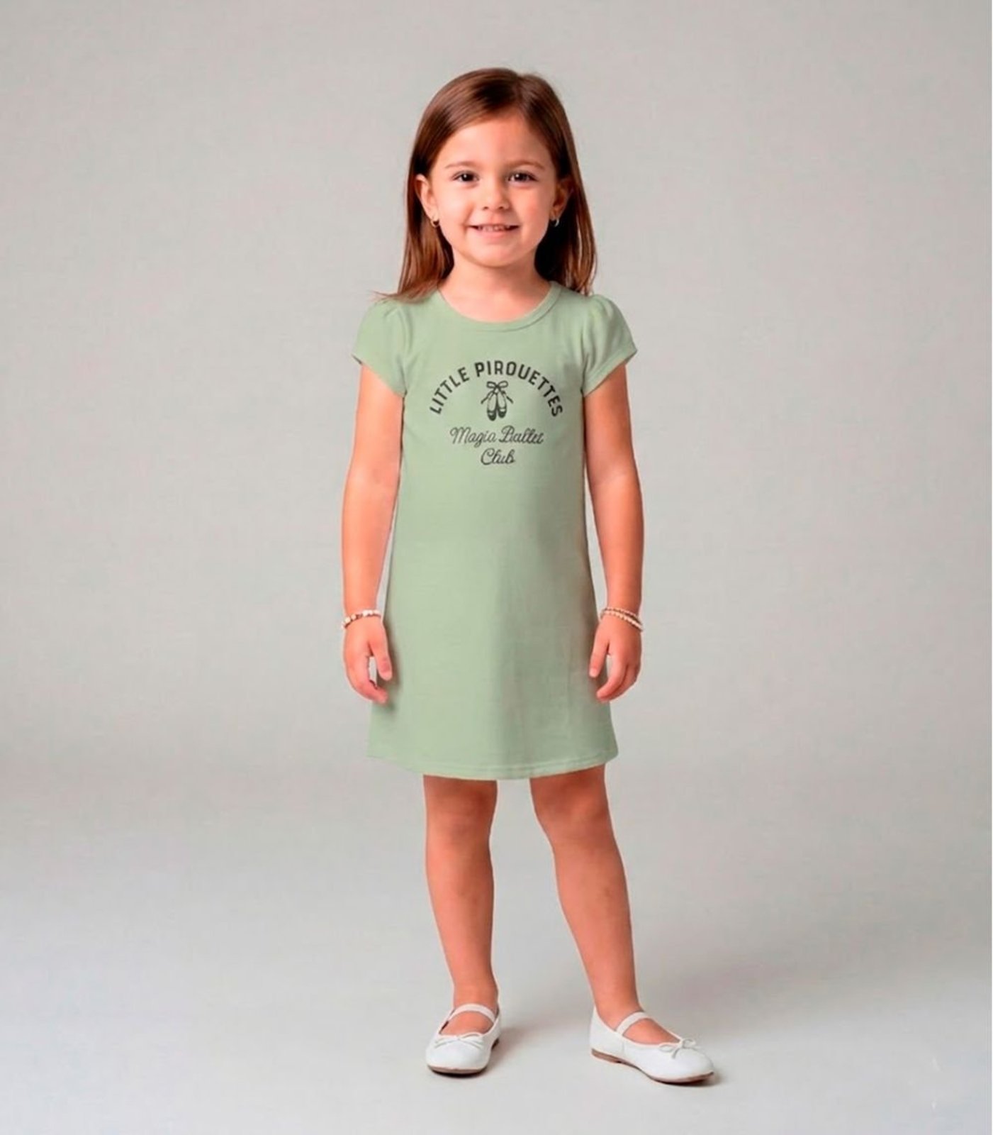 Infantil - Vestido Manga Curta Estampado Select Verde