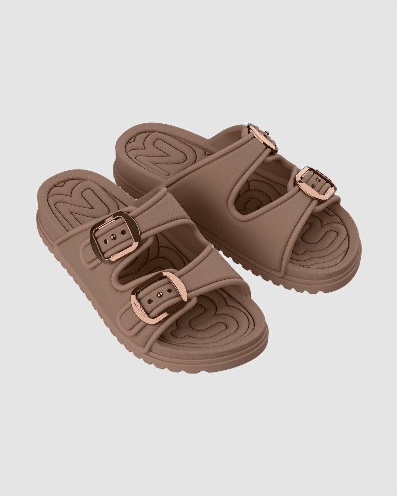 Chinelo Slide Feminino Zaxy Partner Air Marrom
