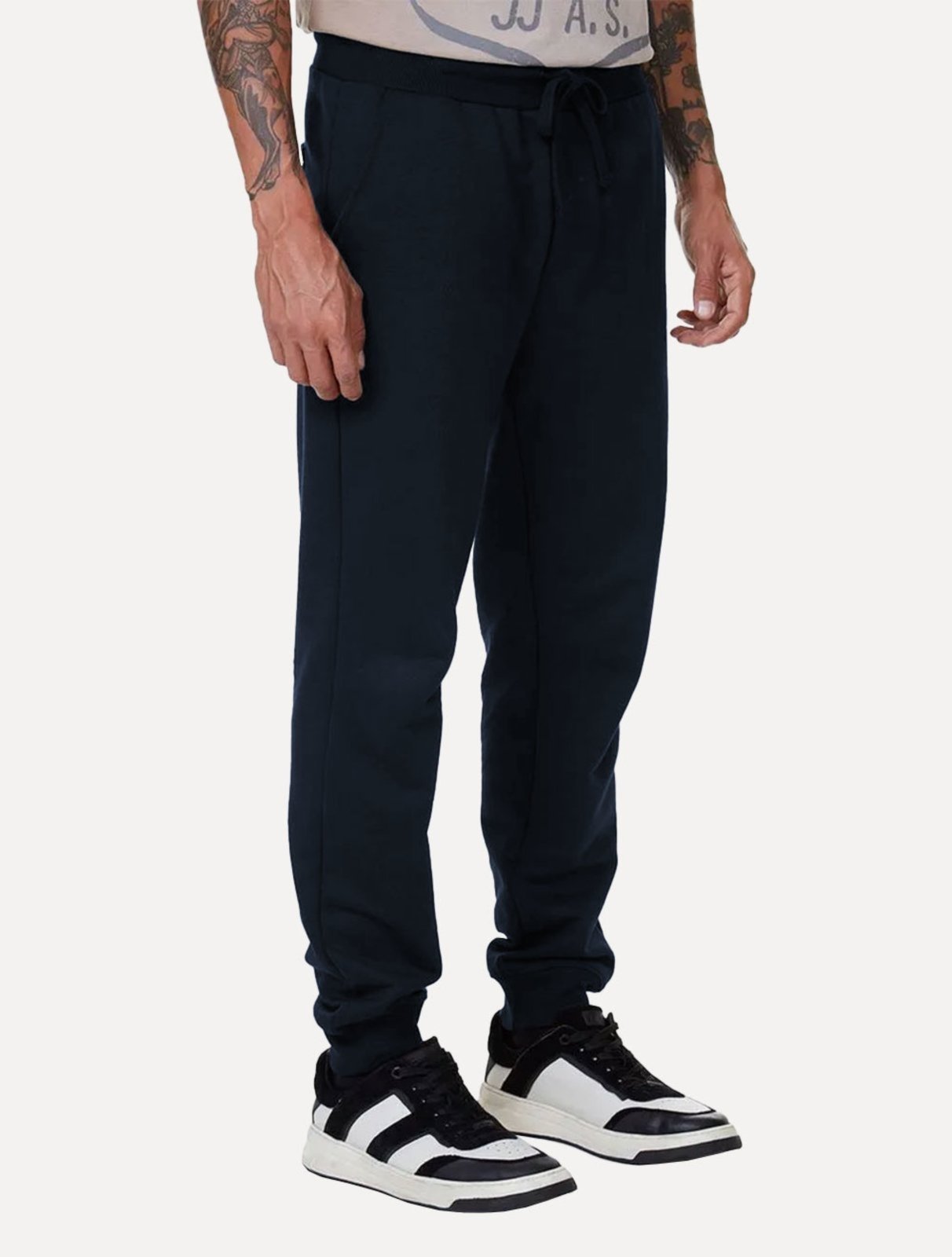 Vista 2 Calça John John Moletom Masculina Embossed Taupe azul marinho John John azul marinho