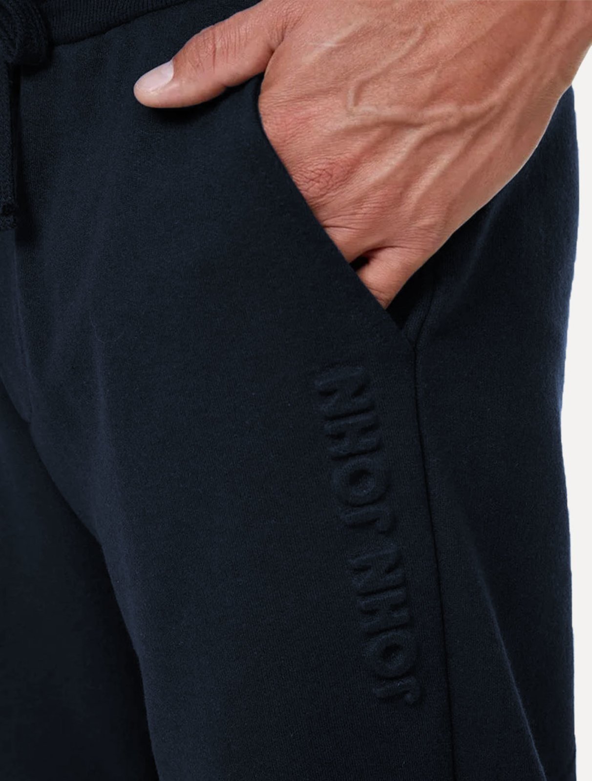 Vista 3 Calça John John Moletom Masculina Embossed Taupe azul marinho John John azul marinho