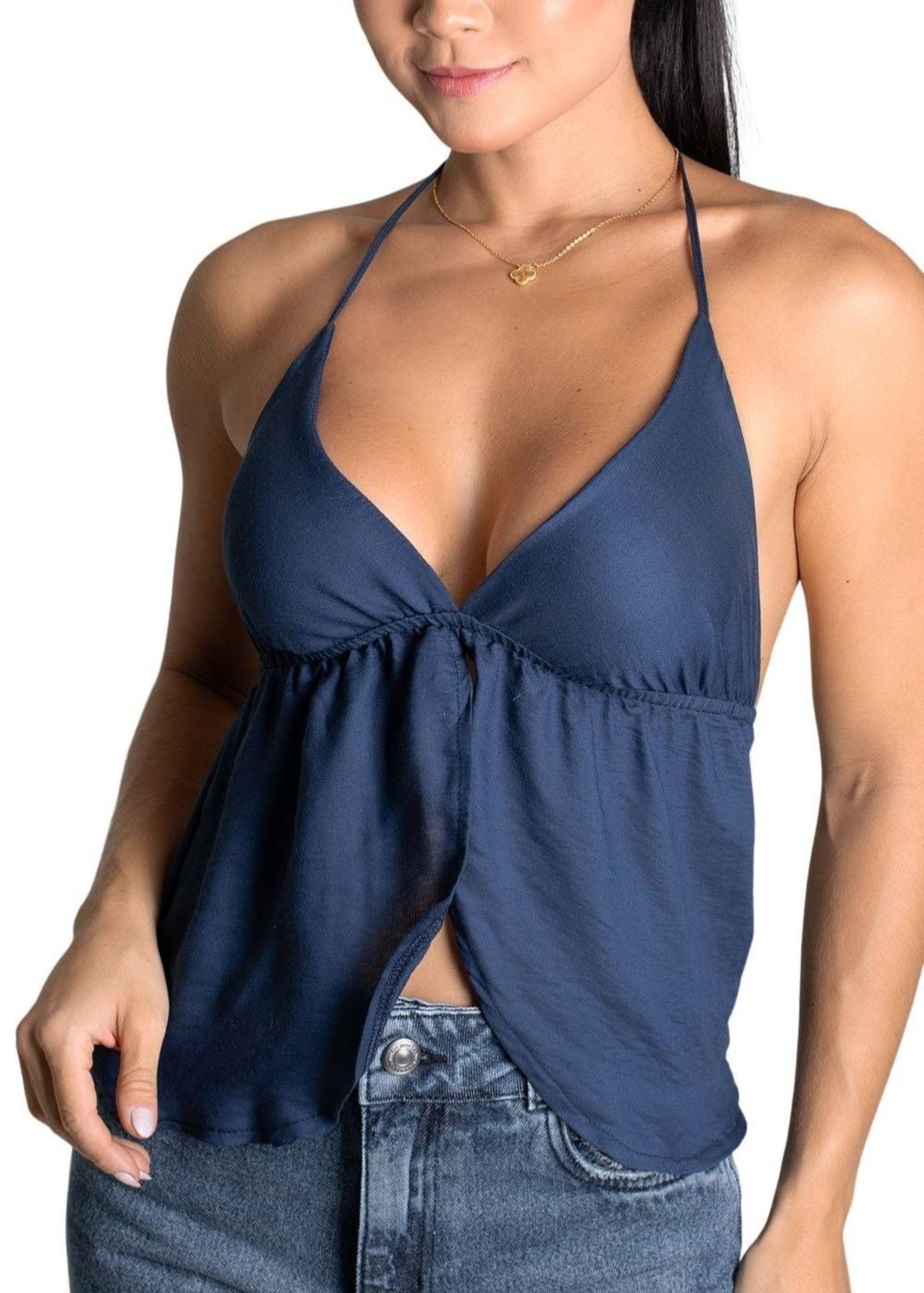 Blusa Sawary Frente Unica – 279730 – Azul – Sawary