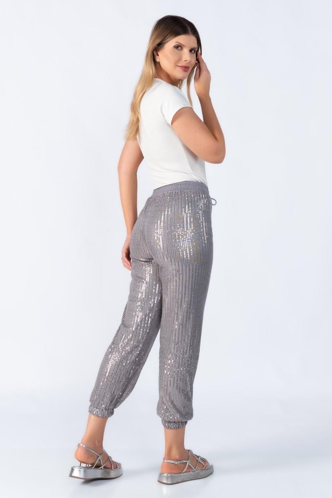 Calca jogger paete Cinza
