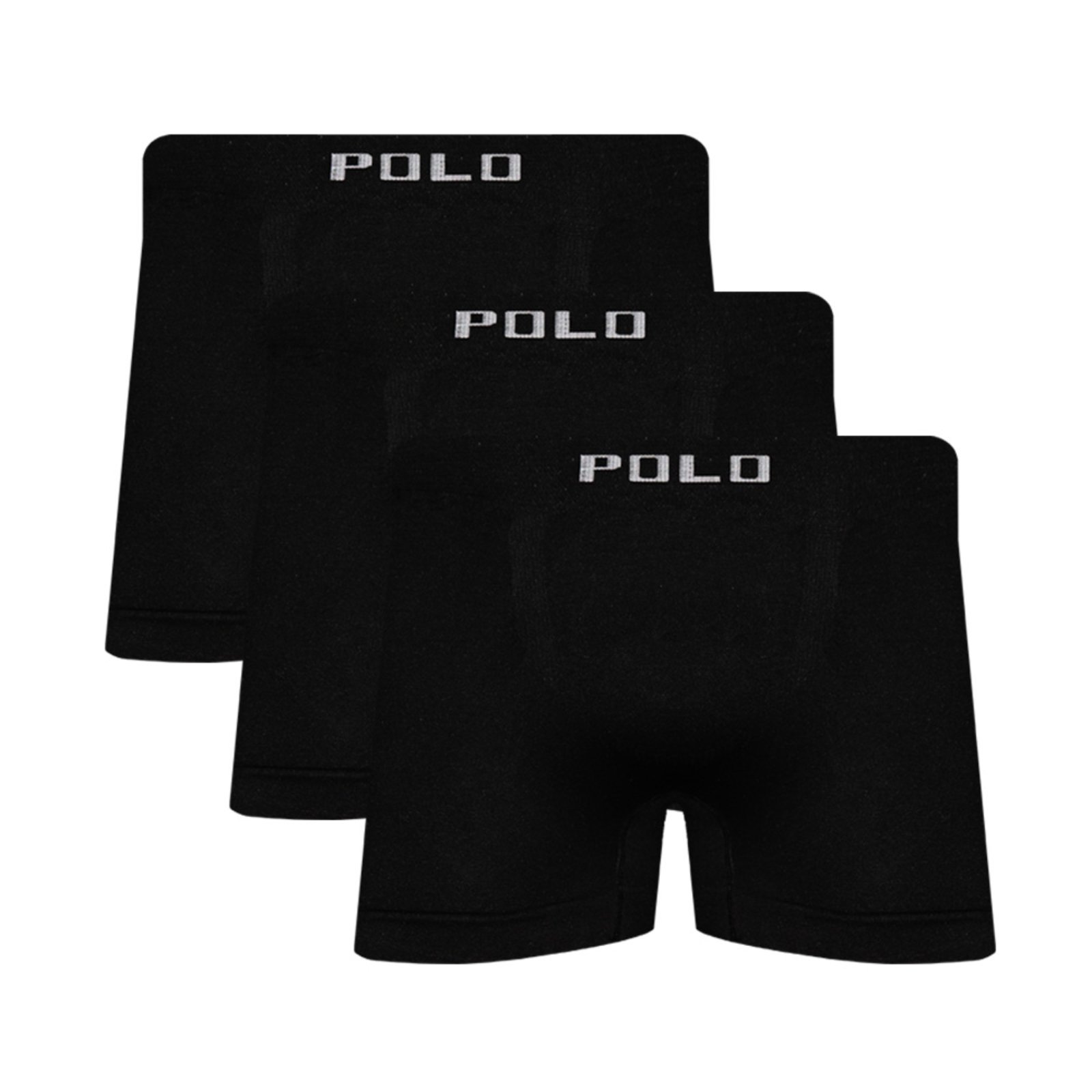 Kit C/3 Cuecas Boxer Microfibra Polo Star Preto