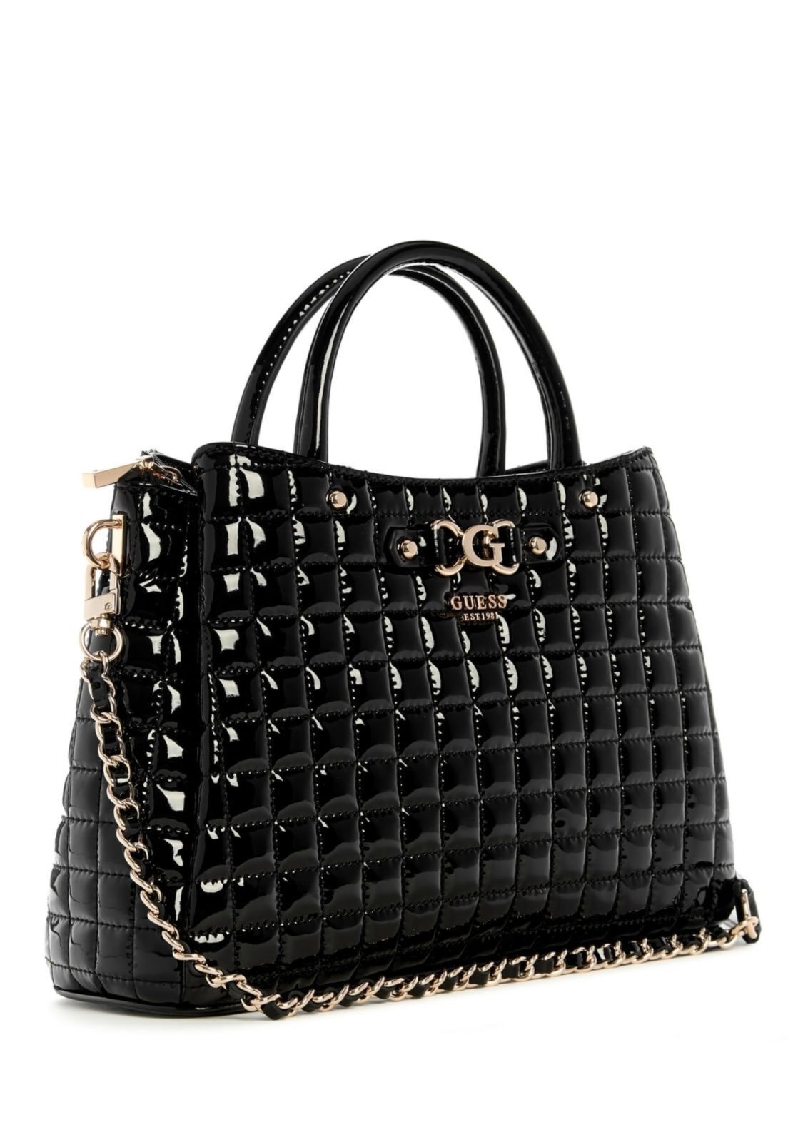 Vista 3 Bolsa Guess Nadira Girlfriend Satchel preto preto