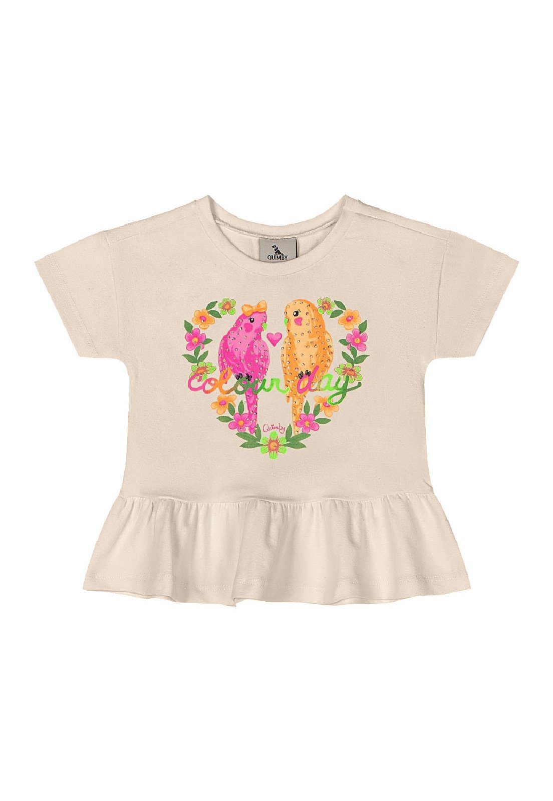 Vista 3 Infantil - Conjunto Blusa e Calça Legging Quimby bege Quimby bege