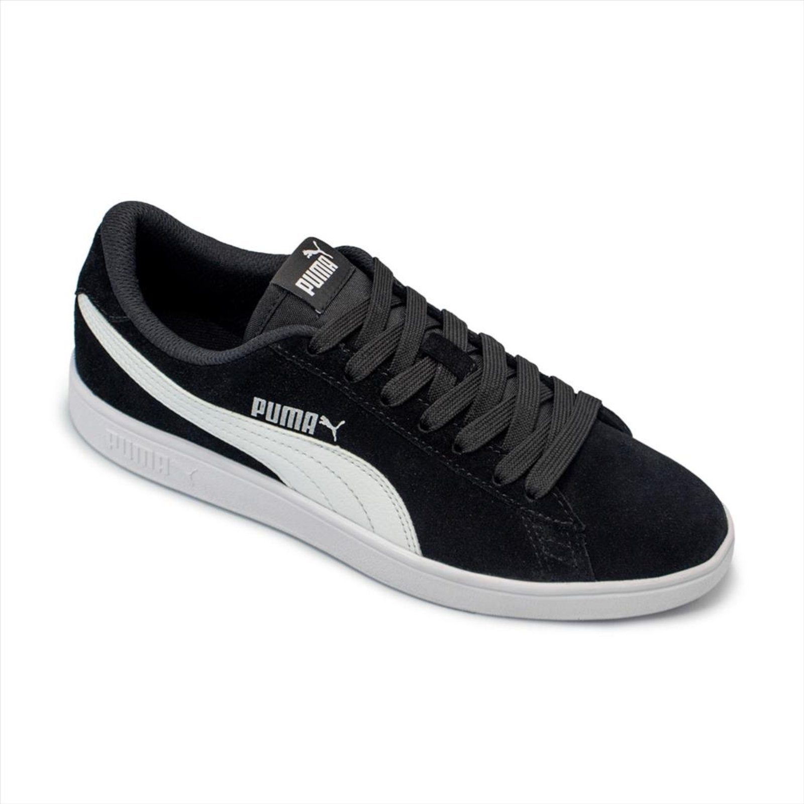 Vista 3 Tênis Puma Feminino Casual Smash V2 Bdp preto Puma preto