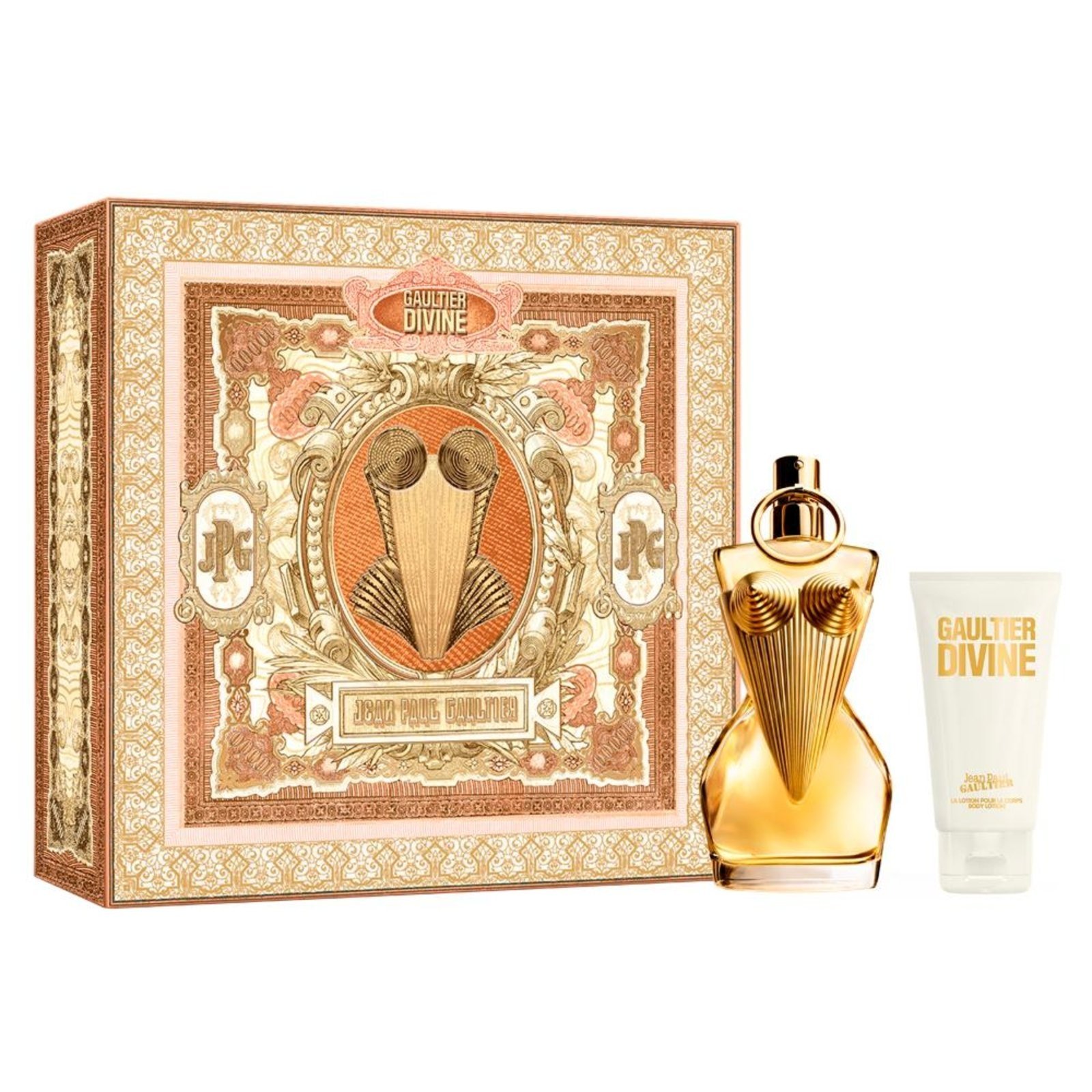 Kit Coffret Jean Paul Gaultier Divine Eau de Parfum Perfume Feminino 50ml + Creme Corporal 75ml