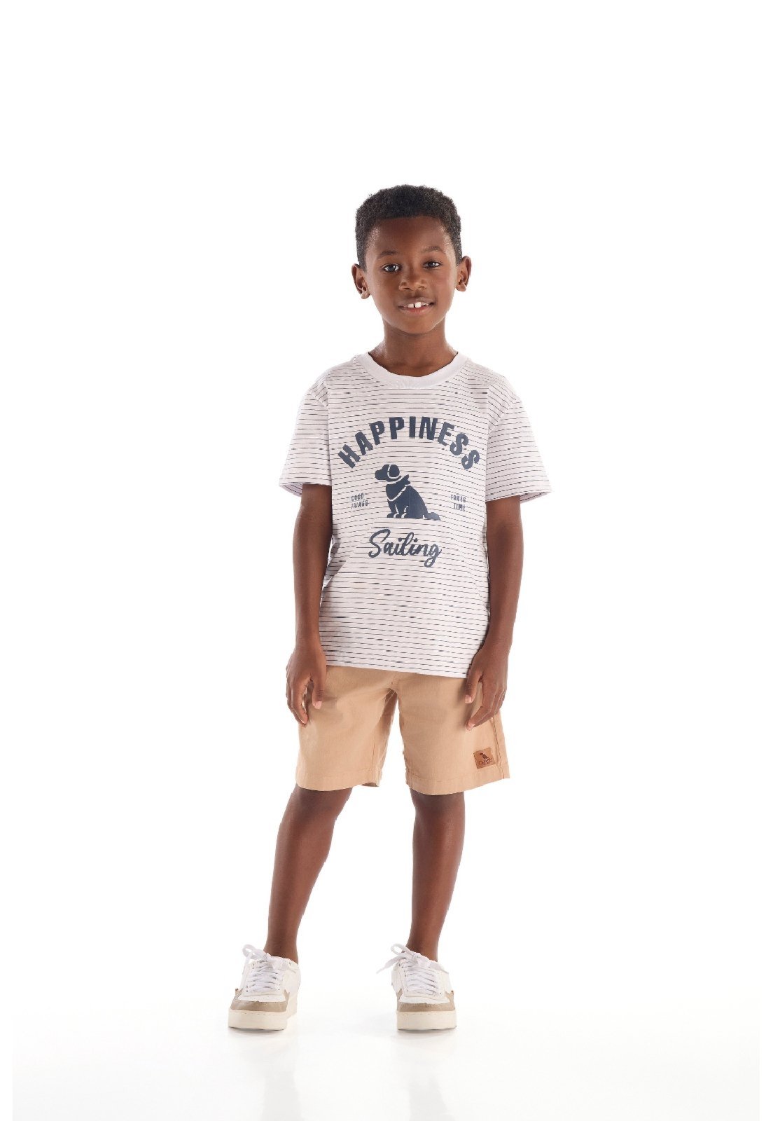 Infantil - Camiseta com Estampa 3D Quimby Branco