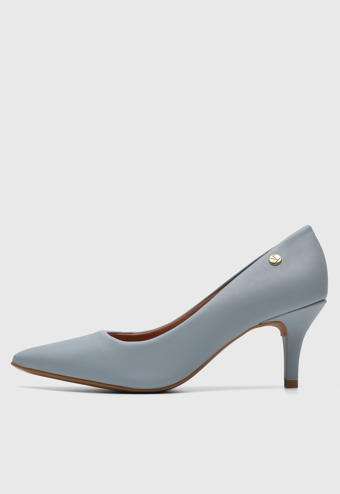 Scarpin Feminino Vizzano Salto Médio Azul Claro