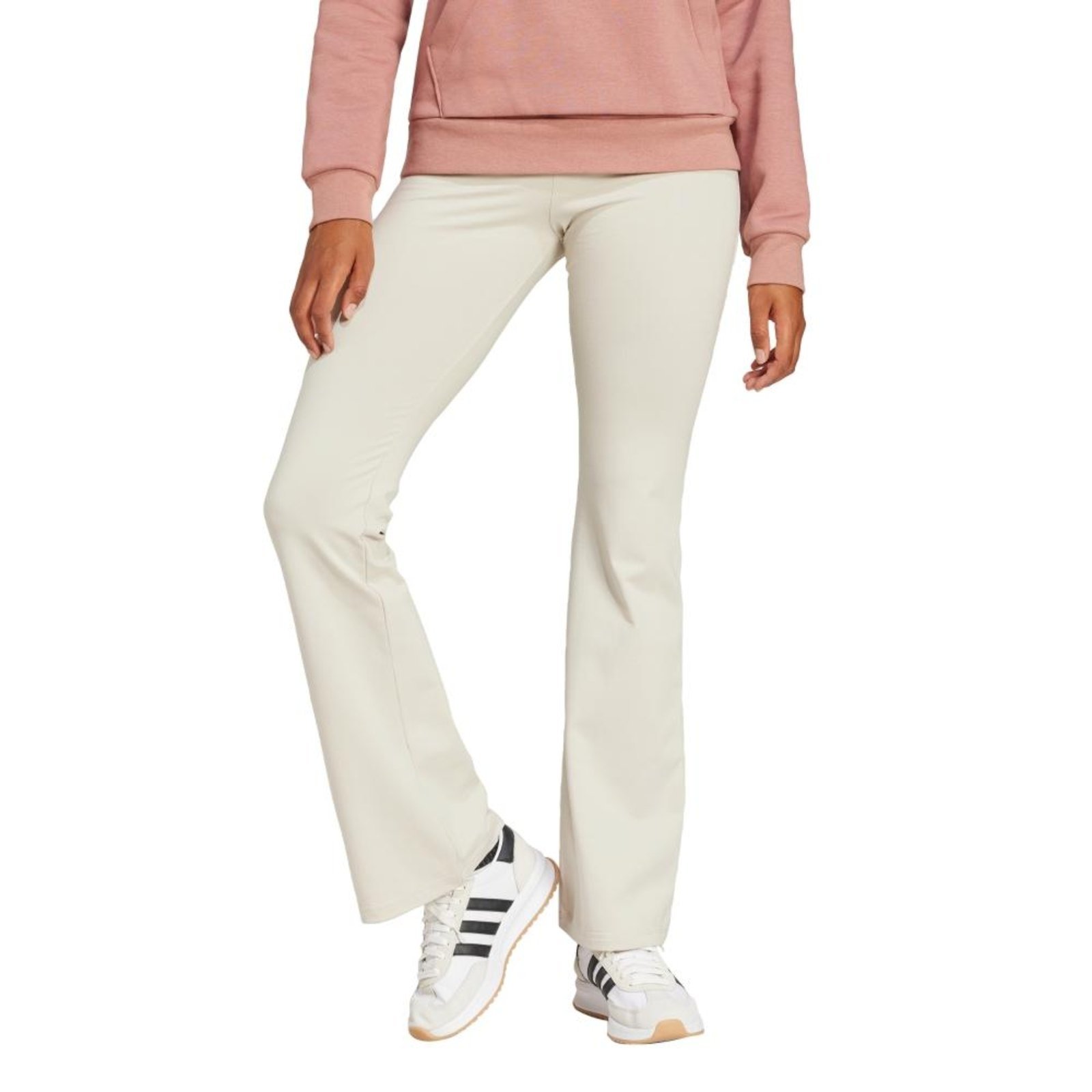 Calça legging Flare Essentials com Logo Pequeno adidas Sportswear Bege