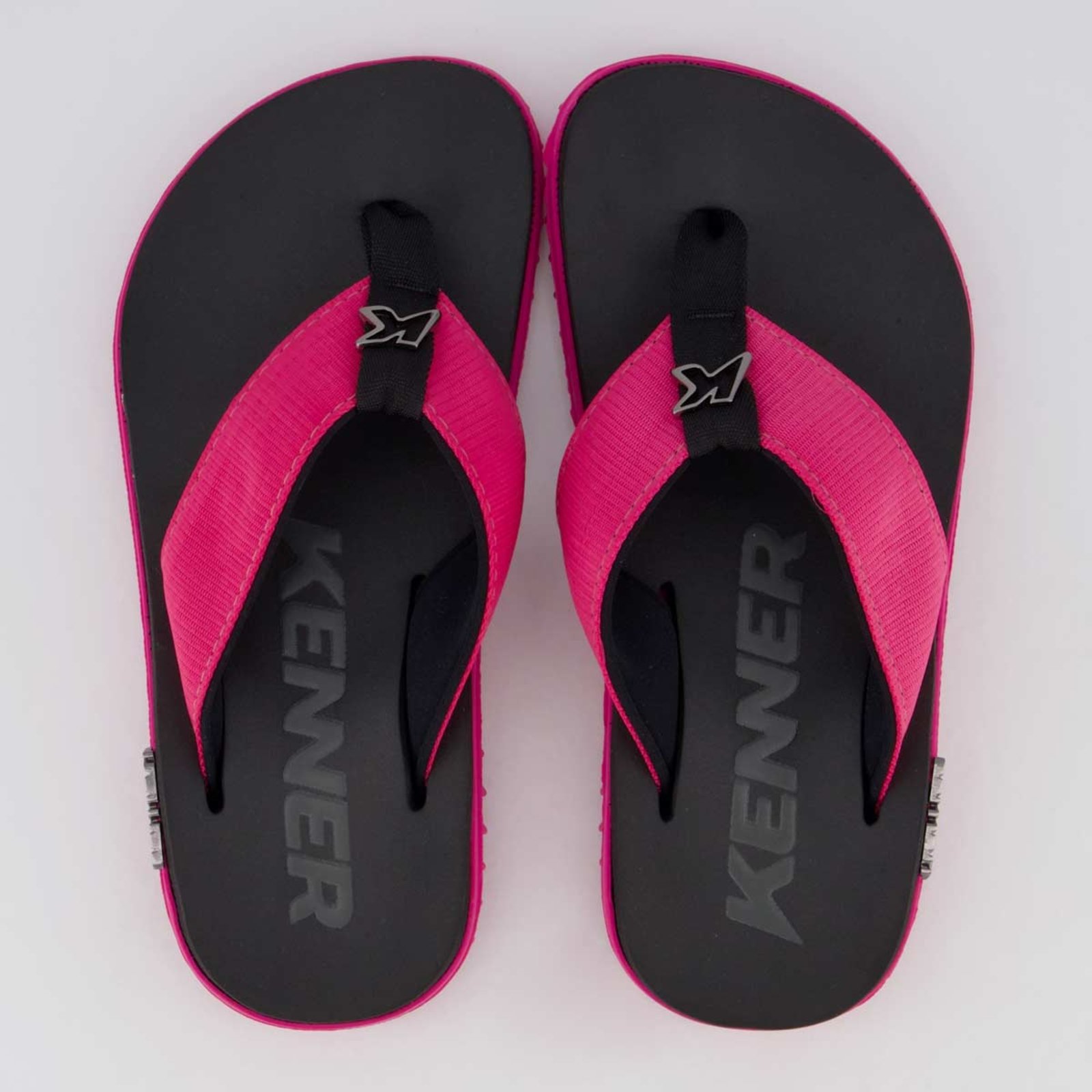 Chinelo Kenner Kivah Feminino Preto e Rosa