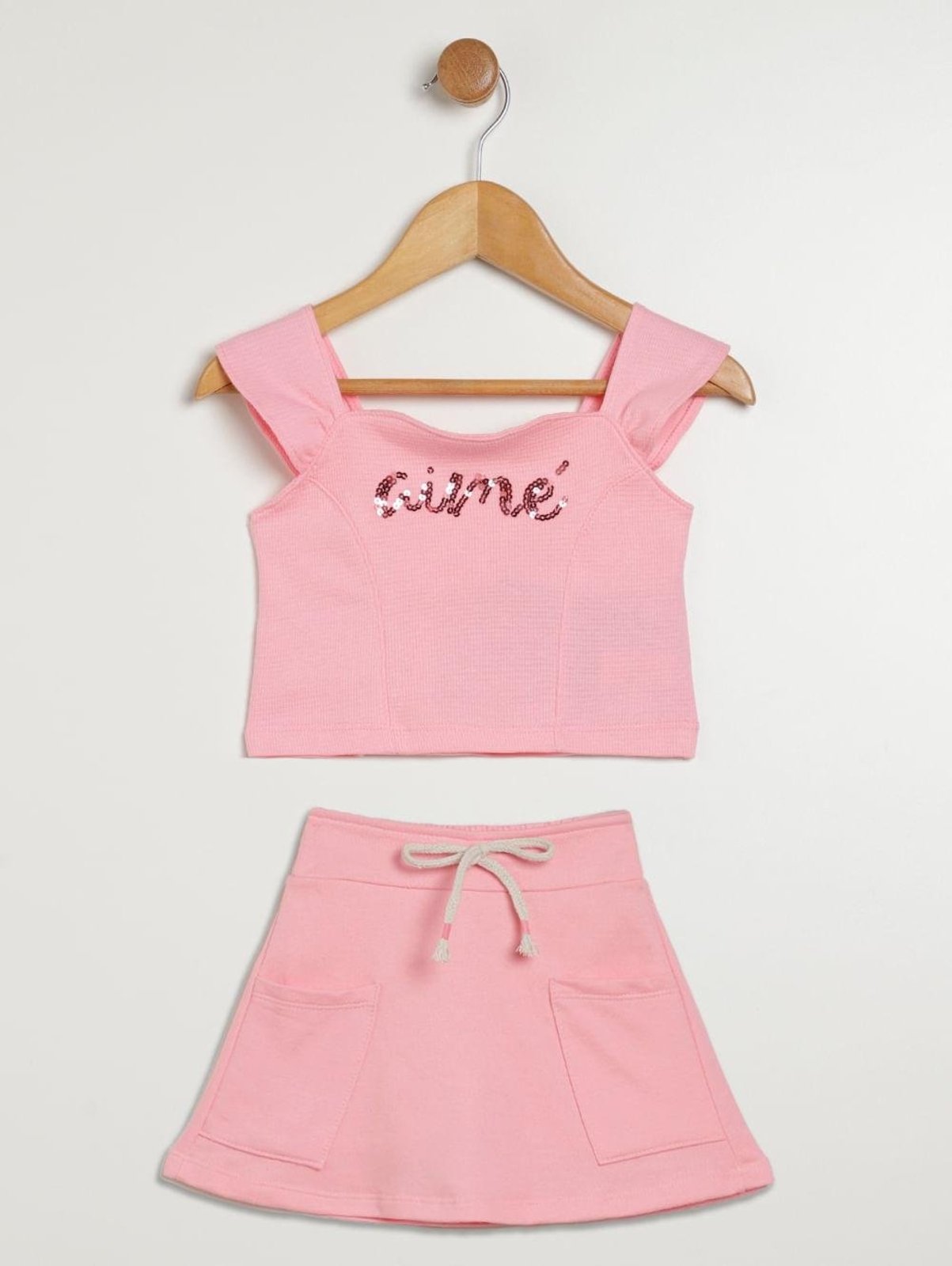 Infantil - Conjunto Curto Para Menina - ROSA
